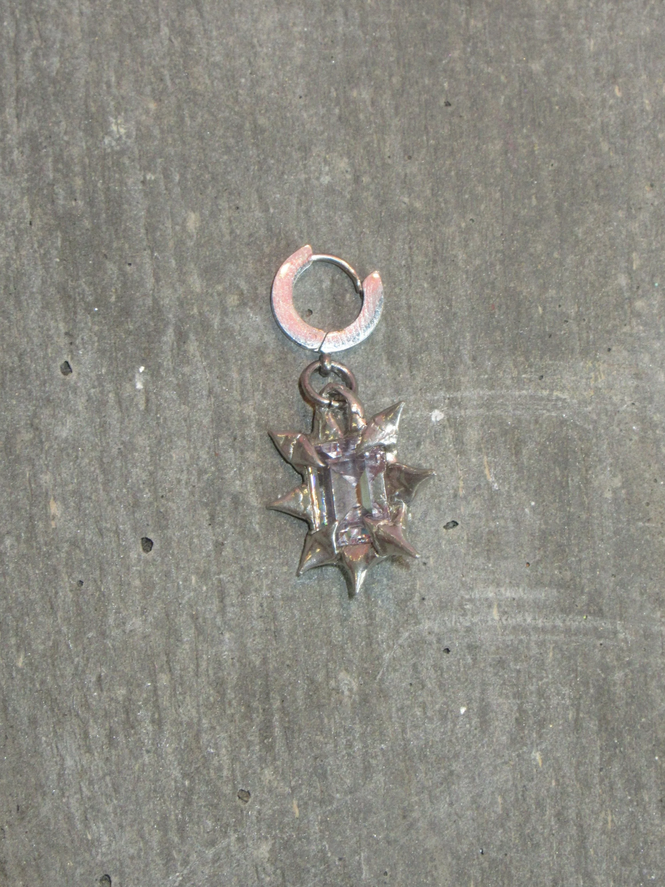 my dearest world White Gem Single Earring