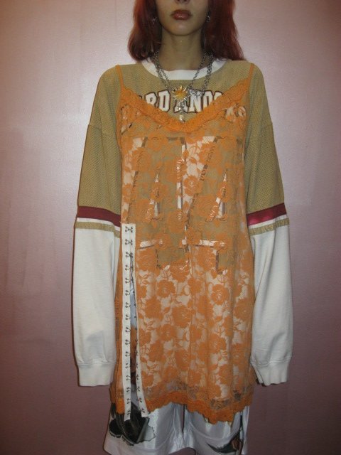 3r orange lace hard knocks patchwork jersey