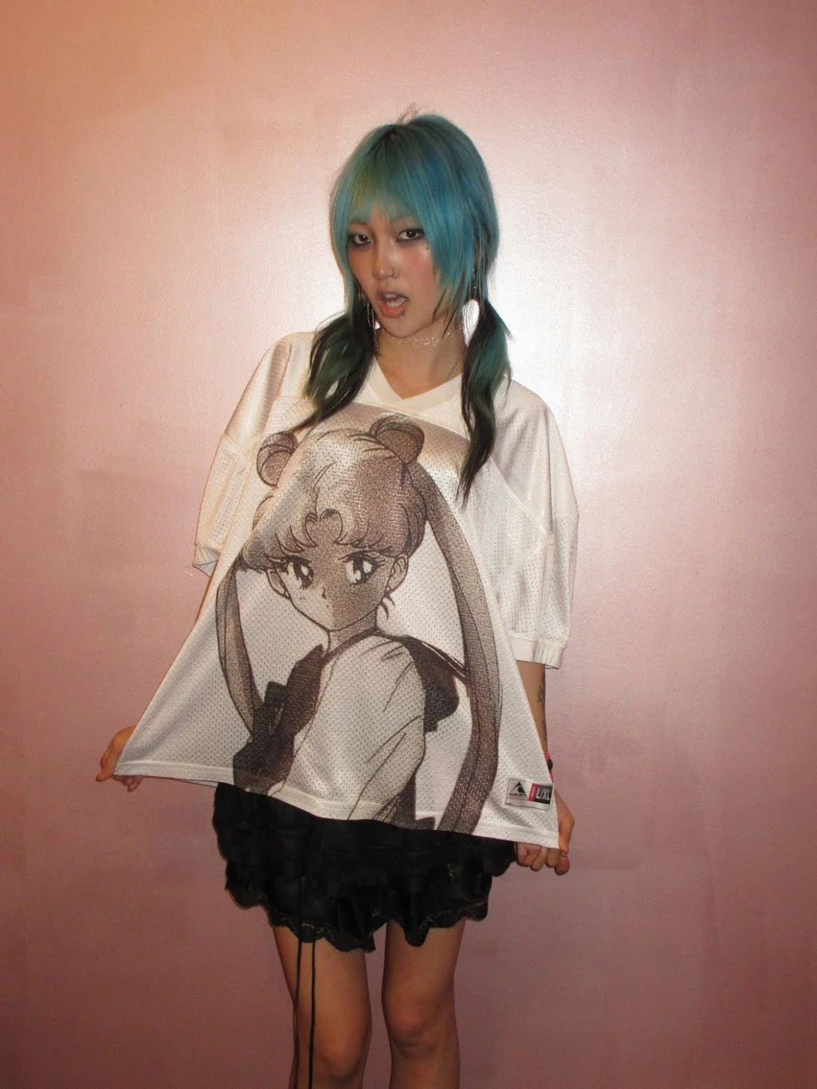 lateagainstudios bw sailor moon football jersey