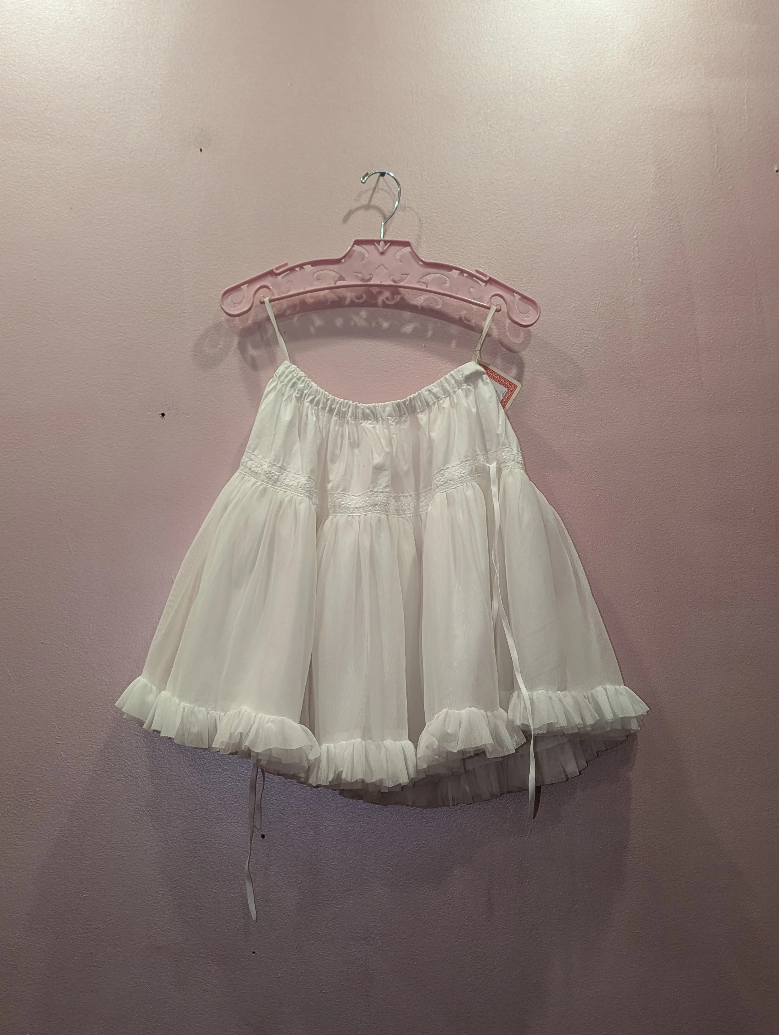 killah queen White Tulle Tier Ruffle Skirt