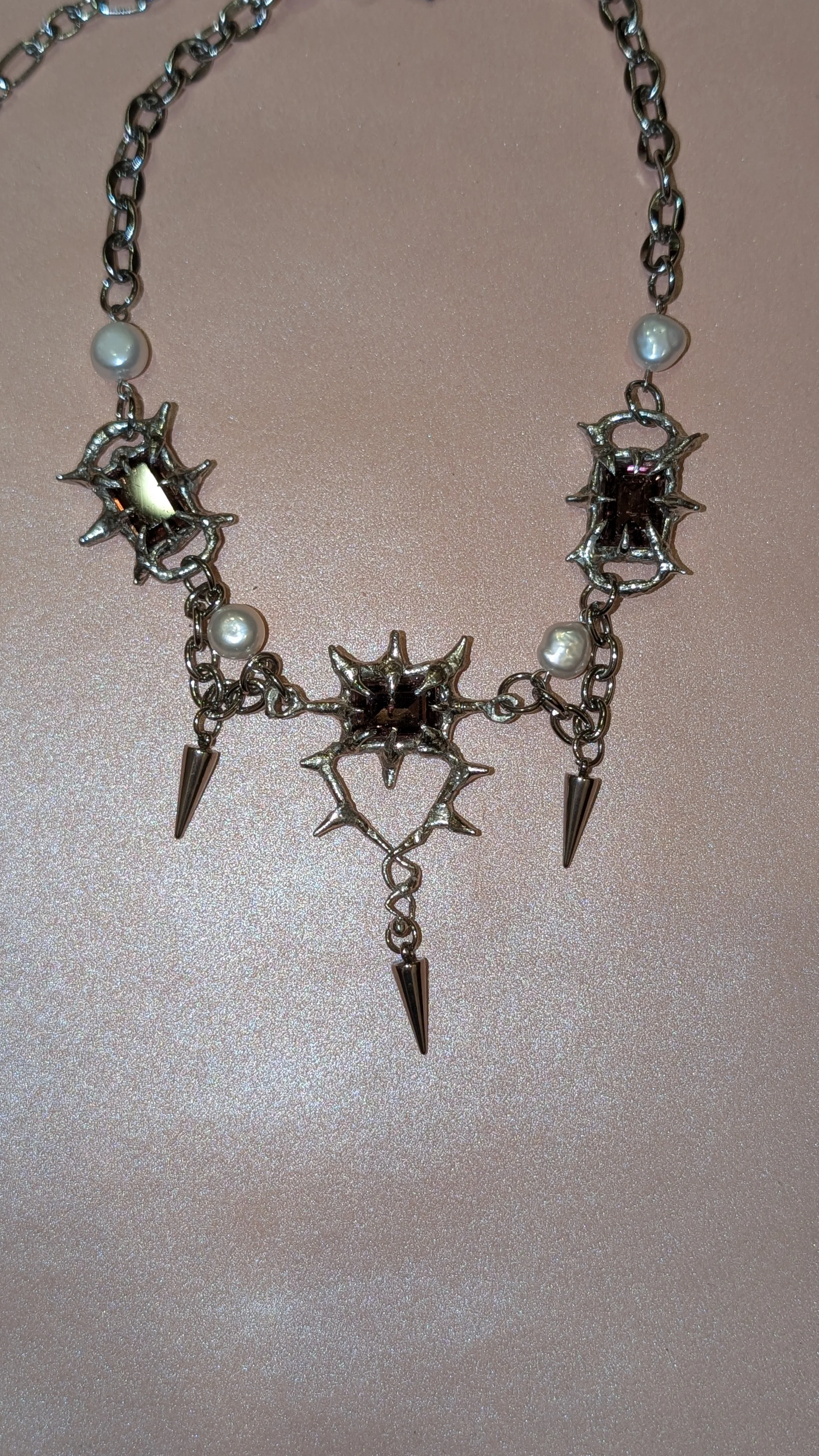 rabies dog Midnight Candelabra Necklace