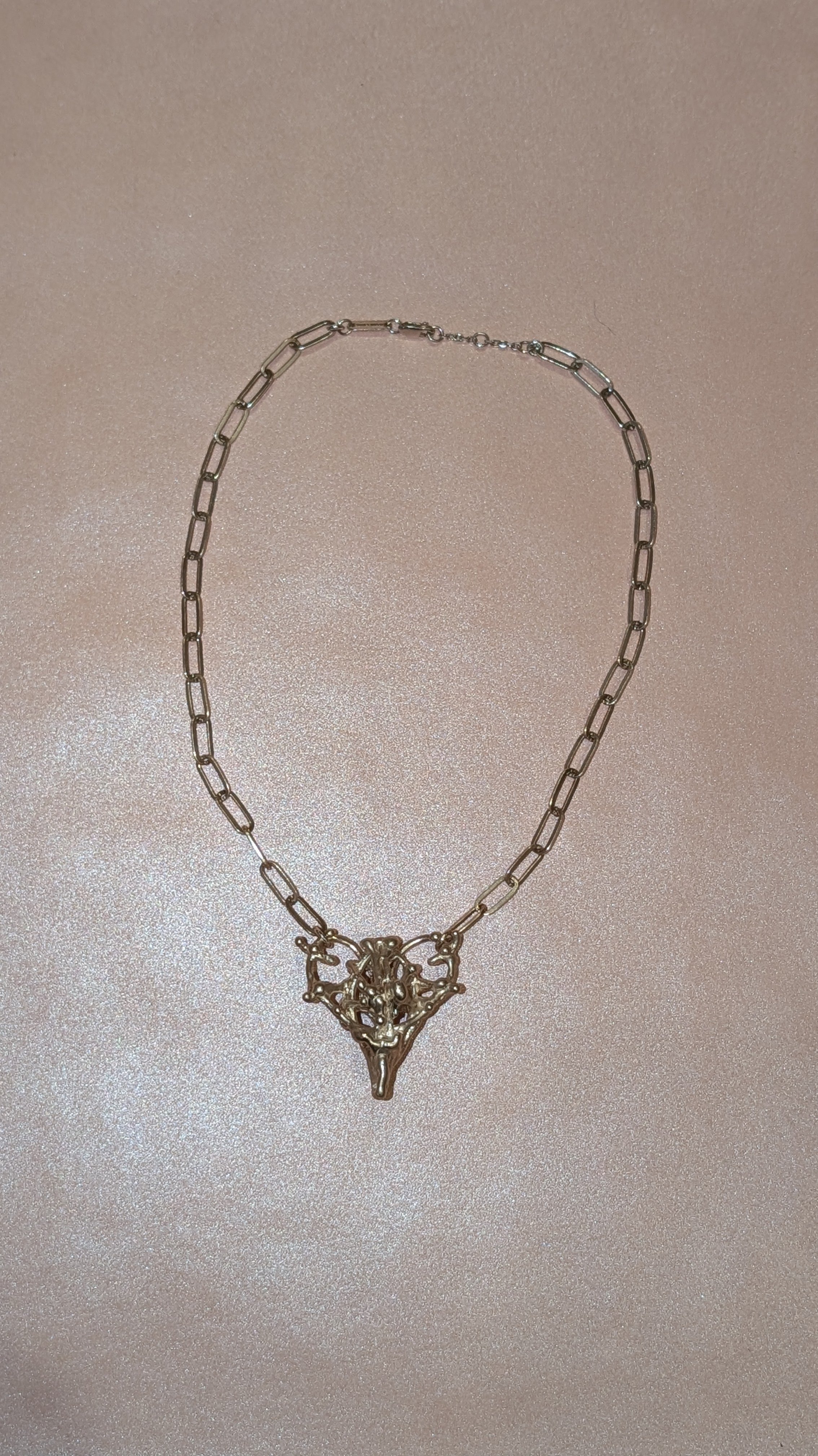 rabies dog Thorns and Heart Necklace