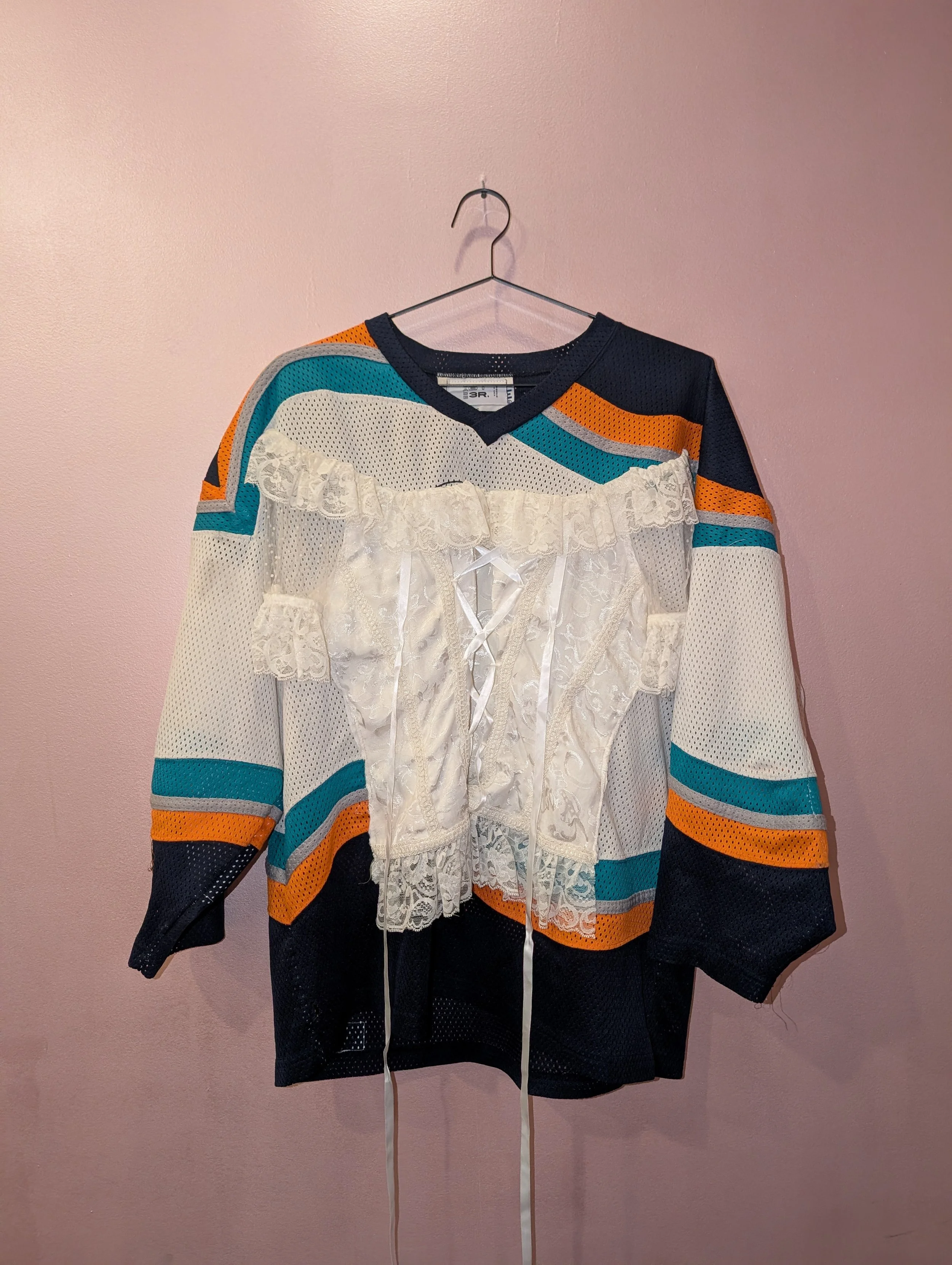 3R Jersey Long Sleeve with White Corset
