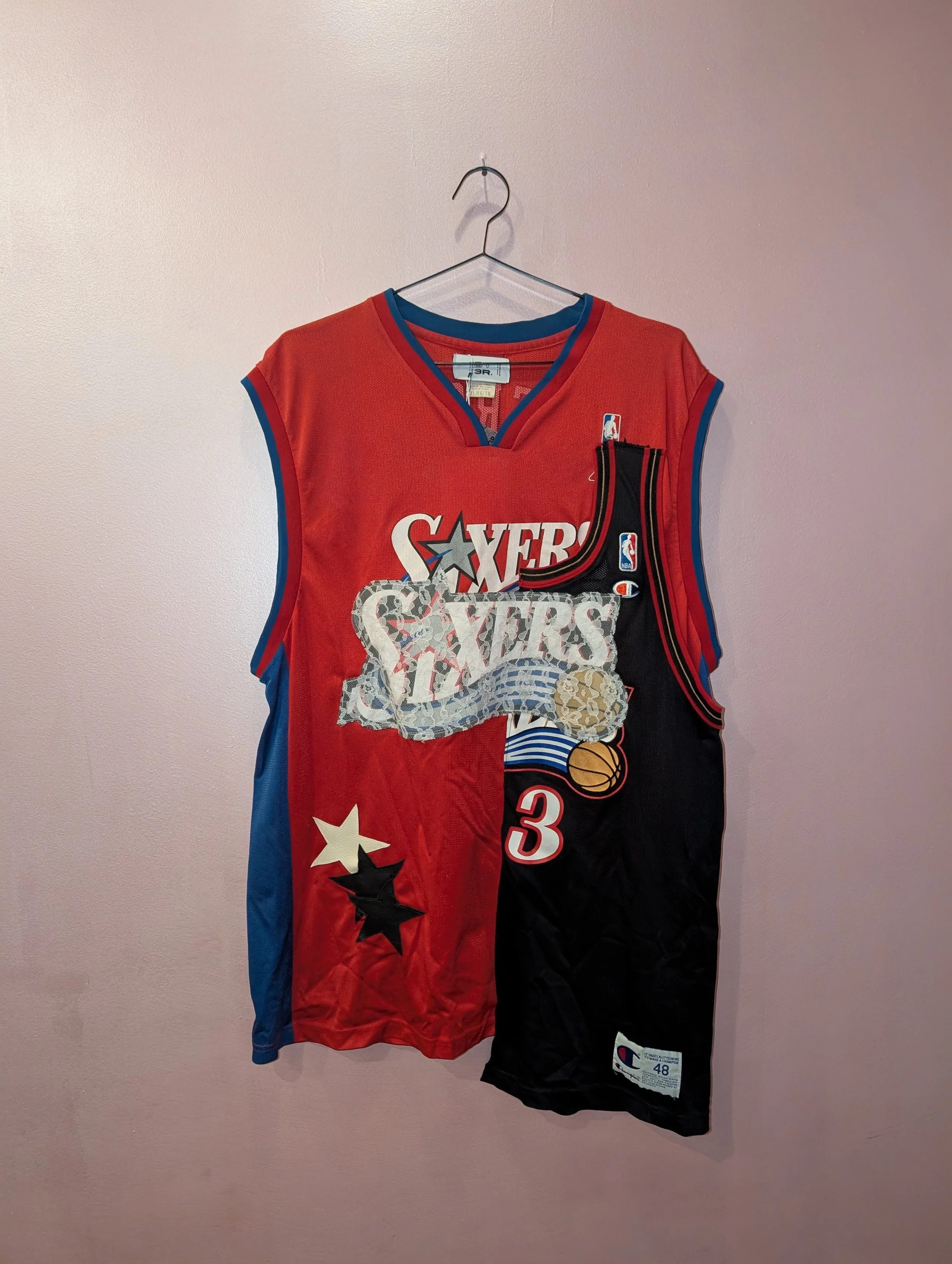 3R Jersey Tank Red and Black Sixers