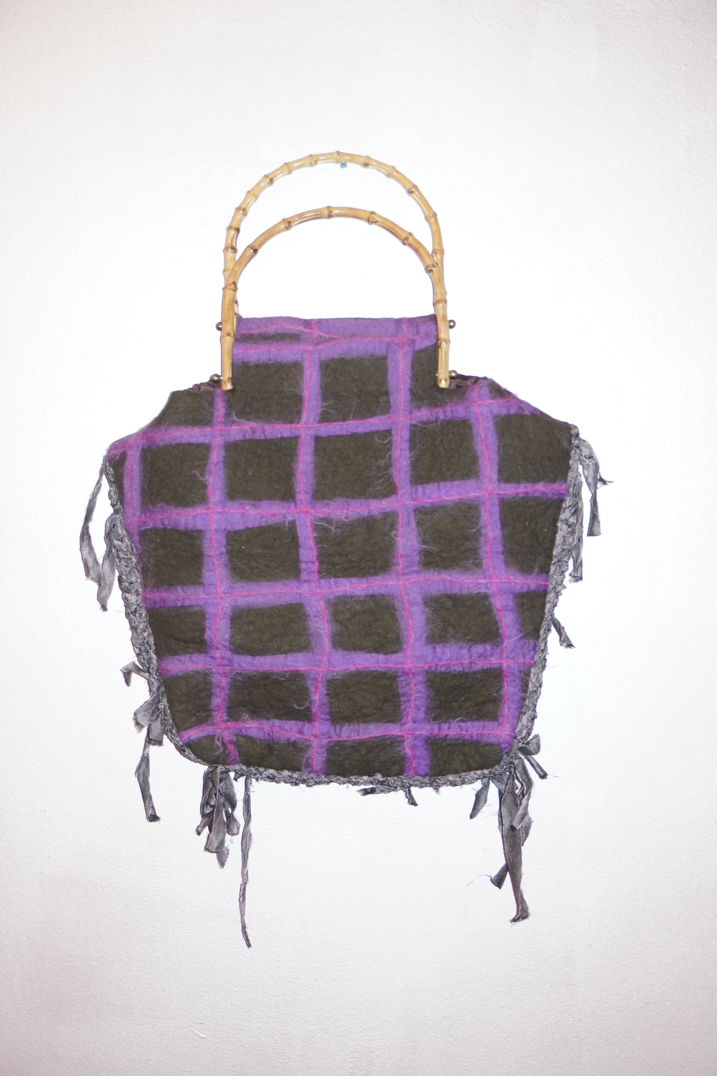 tati things Milena felted shopper bag brown/pink