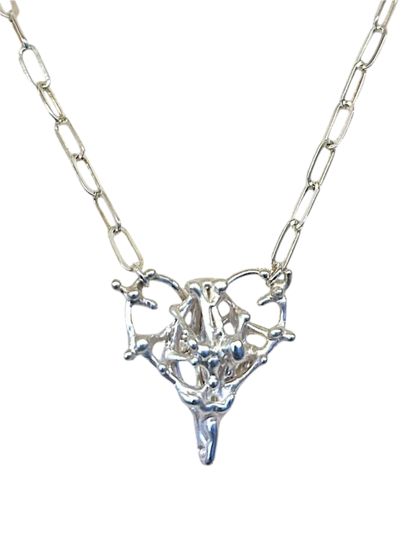 rabies dog Thorns and Heart Necklace