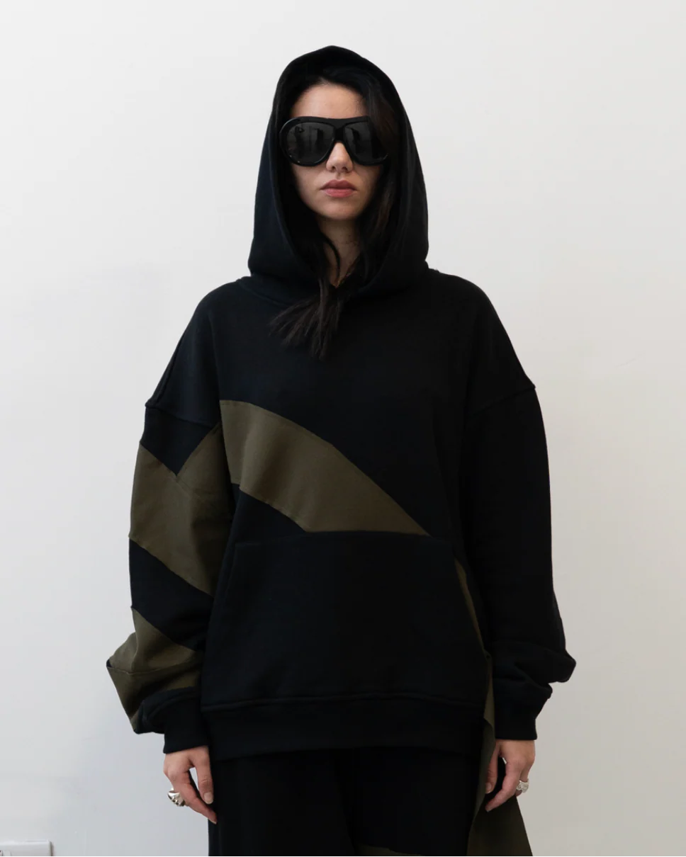 Trigg Black Wrap Hoodie