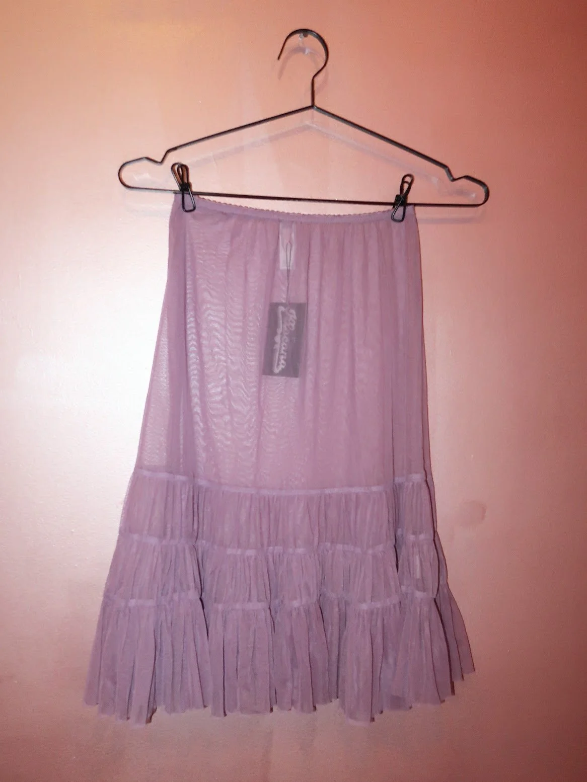 illocana Deca purple tiered mesh skirt