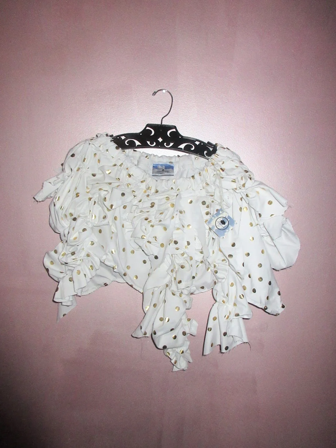 cloudie jobi mini/midi white polka dot skirt