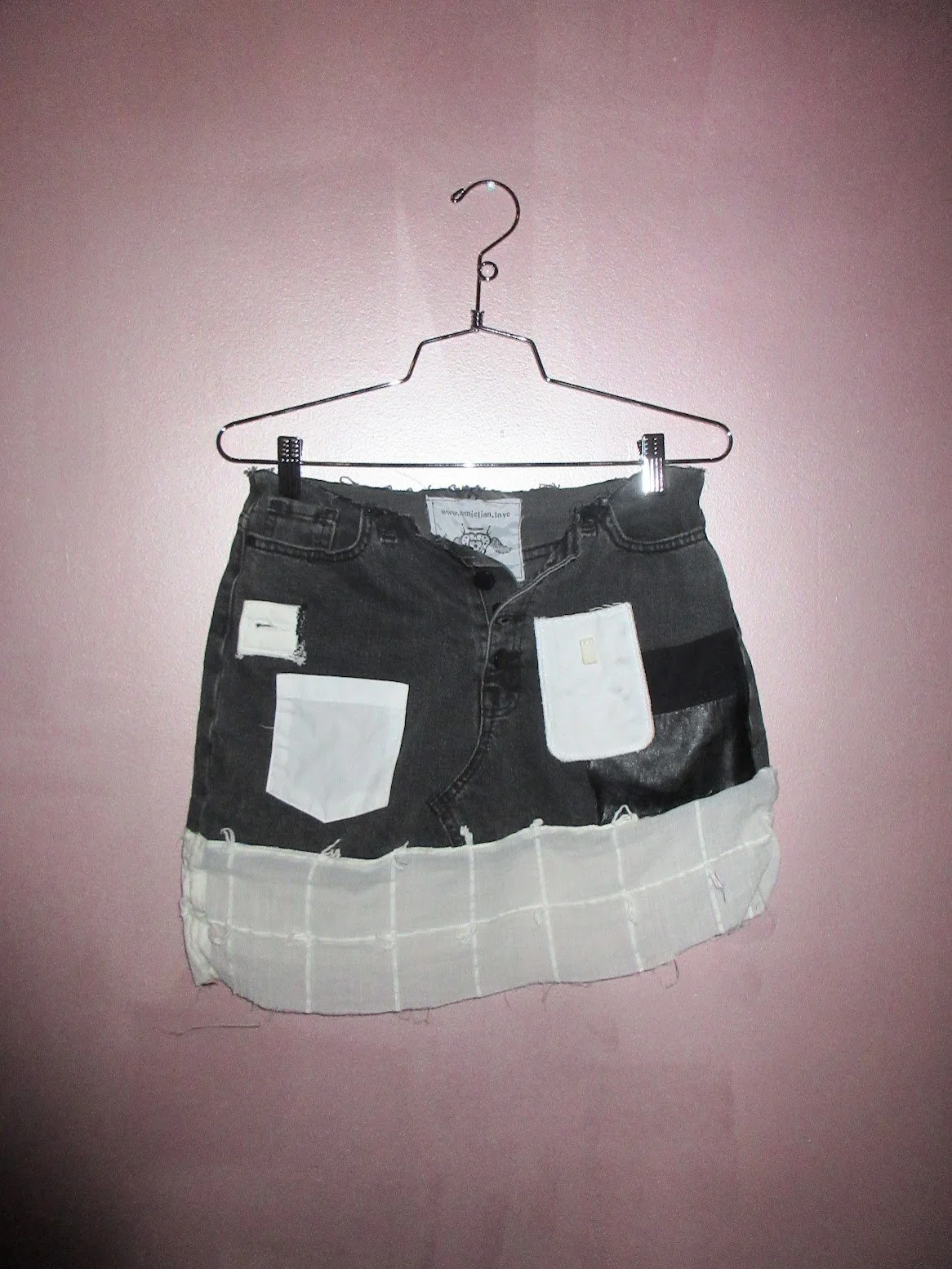 annielian.love Deconstructed denim skirt