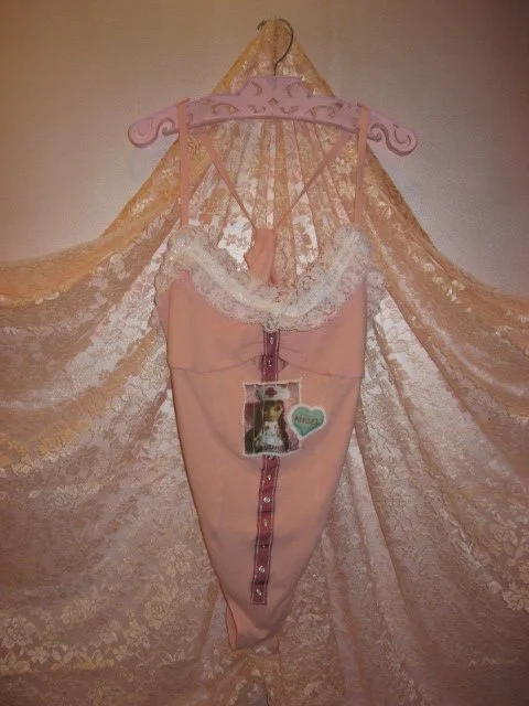 candy striper pink bodysuit