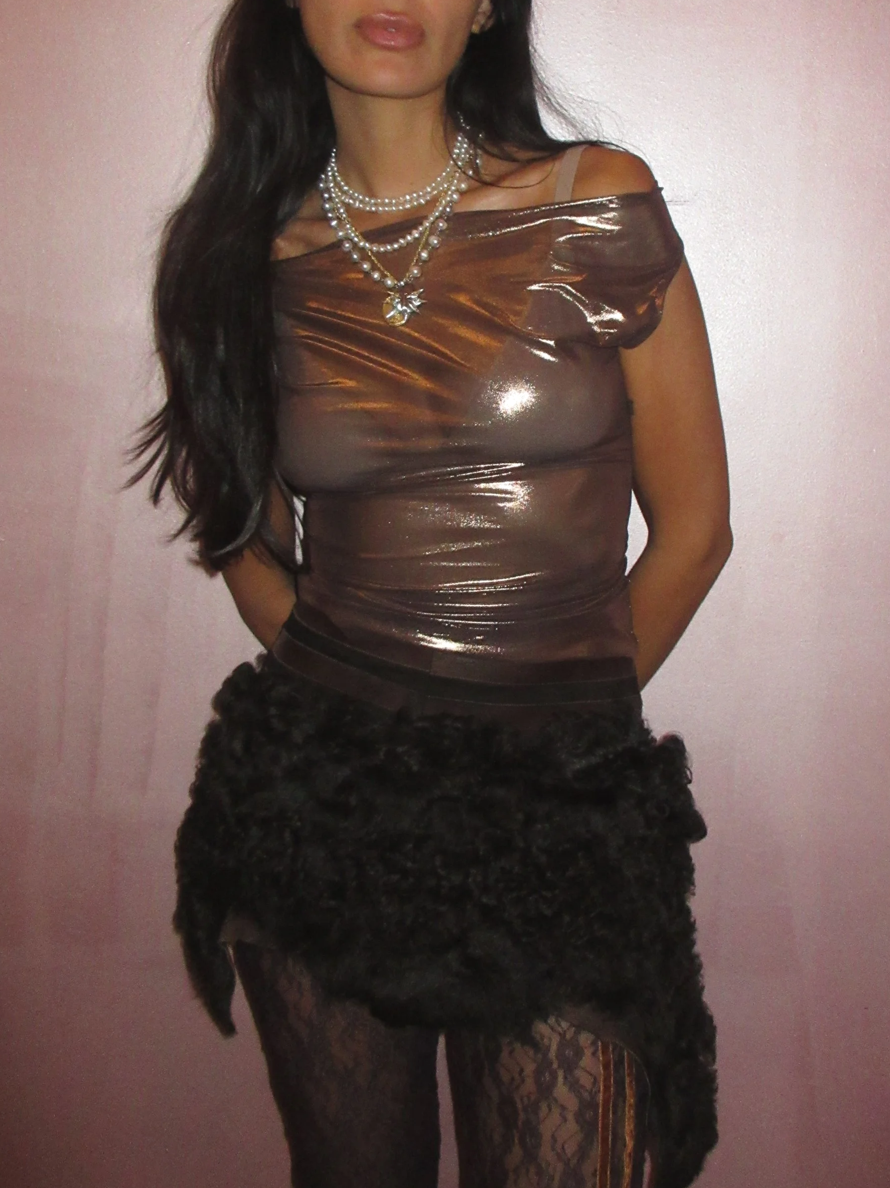 nausicaa metallic brown ida top
