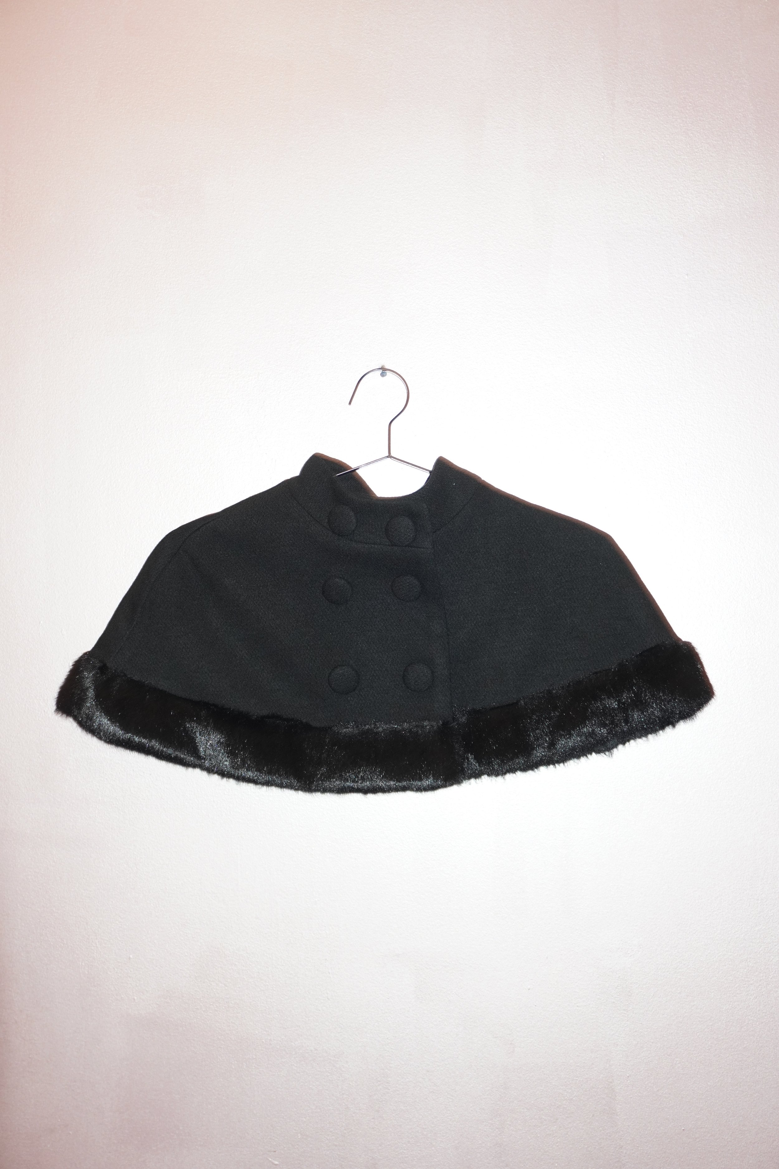 byecarol Midnight Fur Cape
