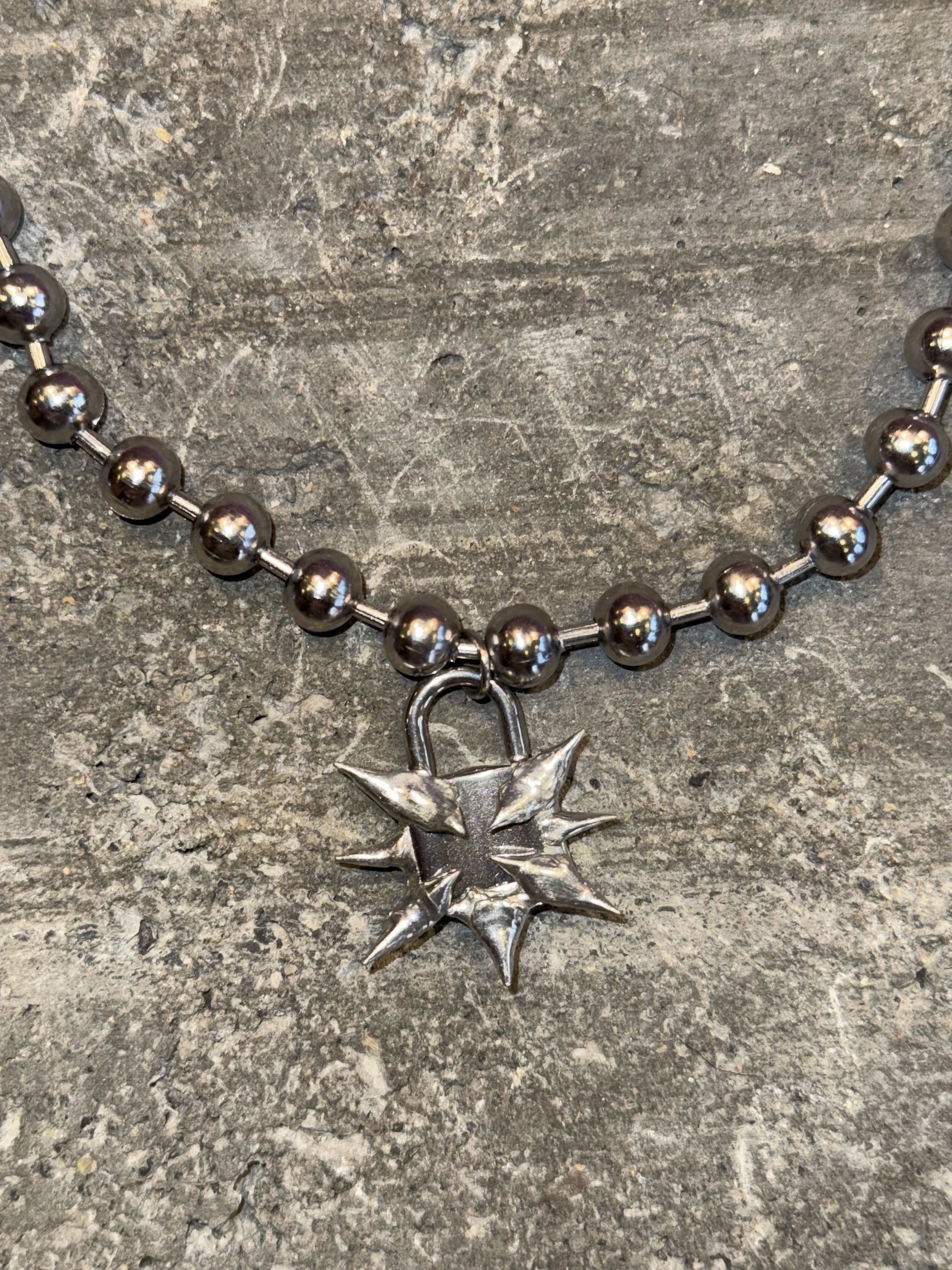 my dearest world Spikey Lock Necklace