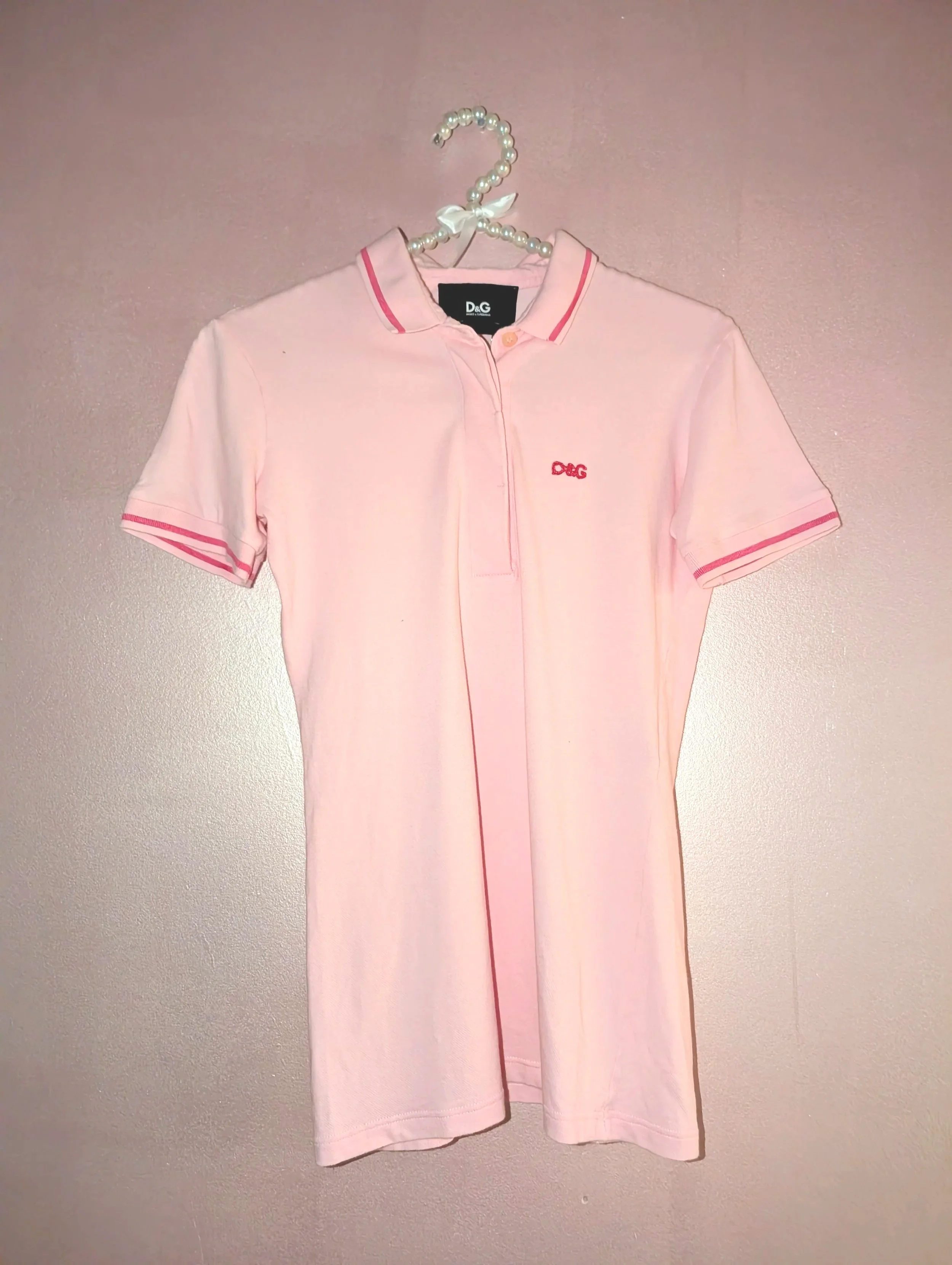 killah queen Dolce and Gabbana Pink Short Sleeve Polo