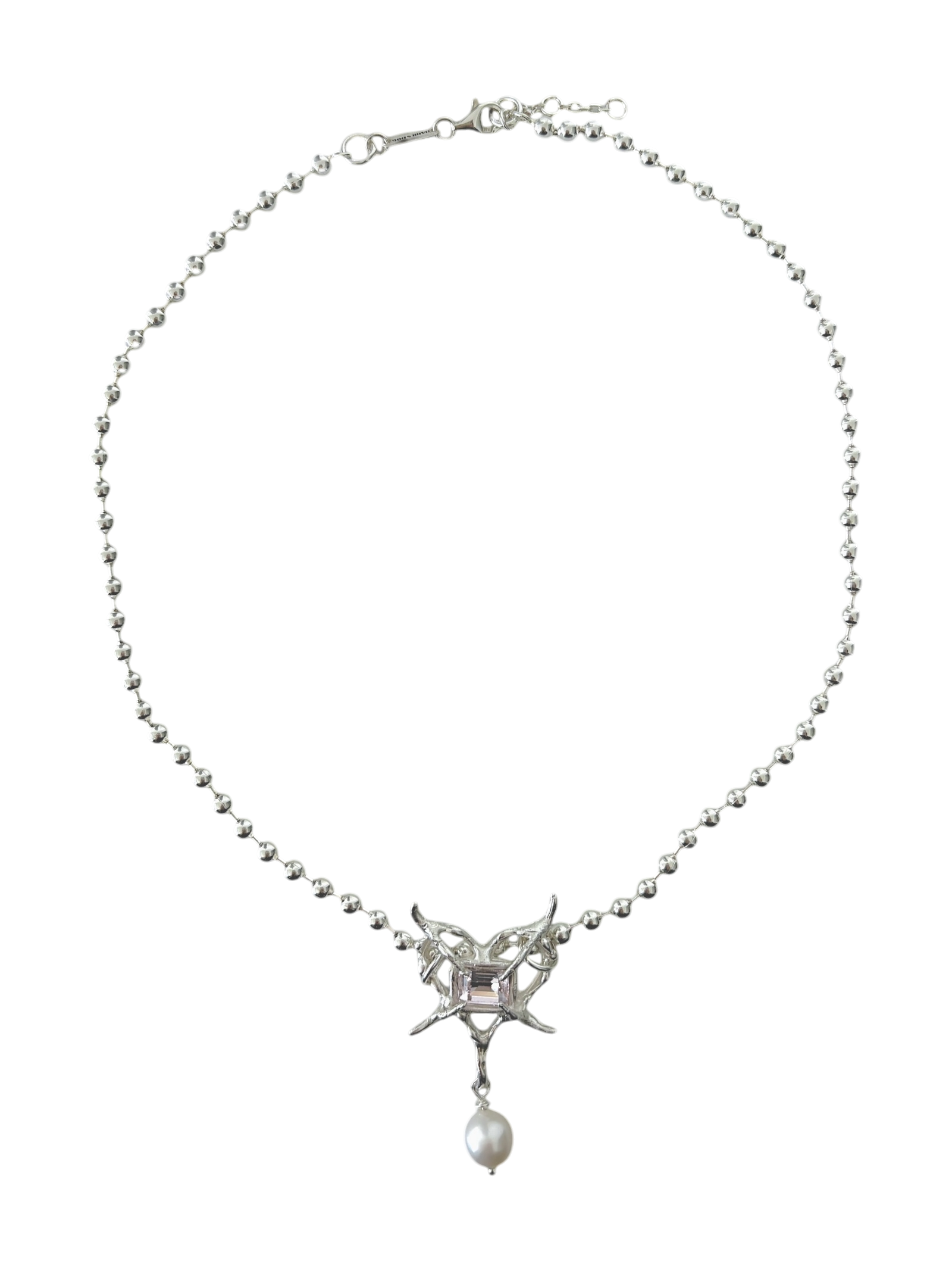 rabies dog Mini Antler Pearl Necklace