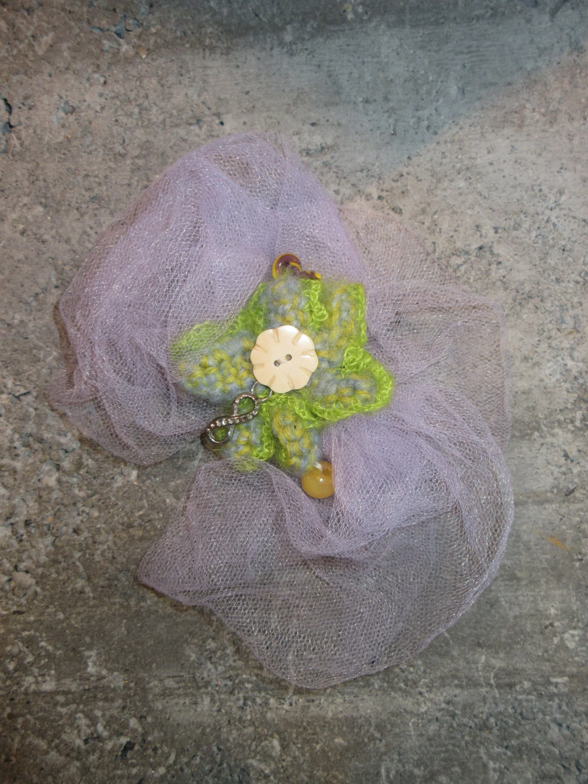 cuddle puddle visual poetry lavender minty broche