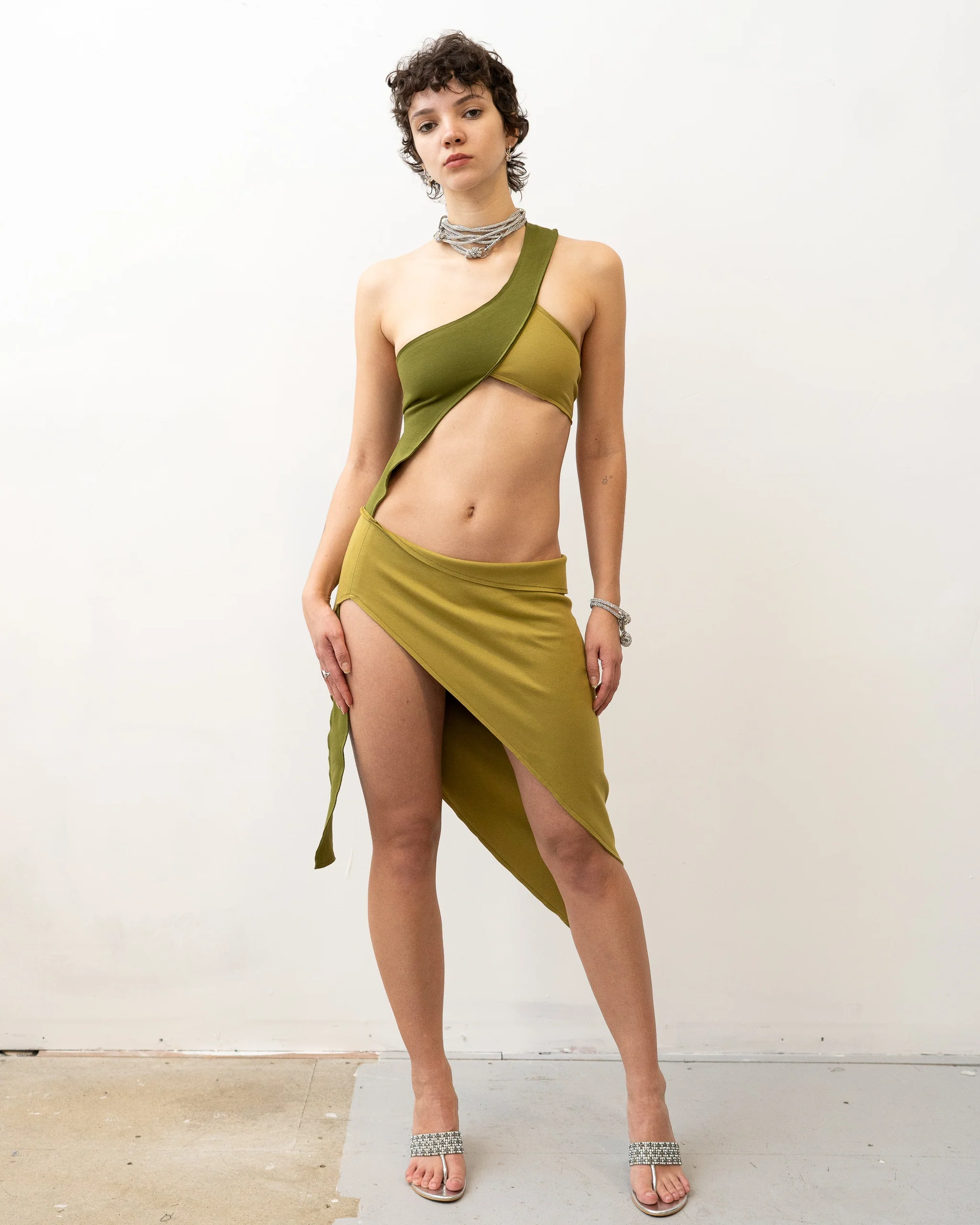 Trigg Green Sling Dress