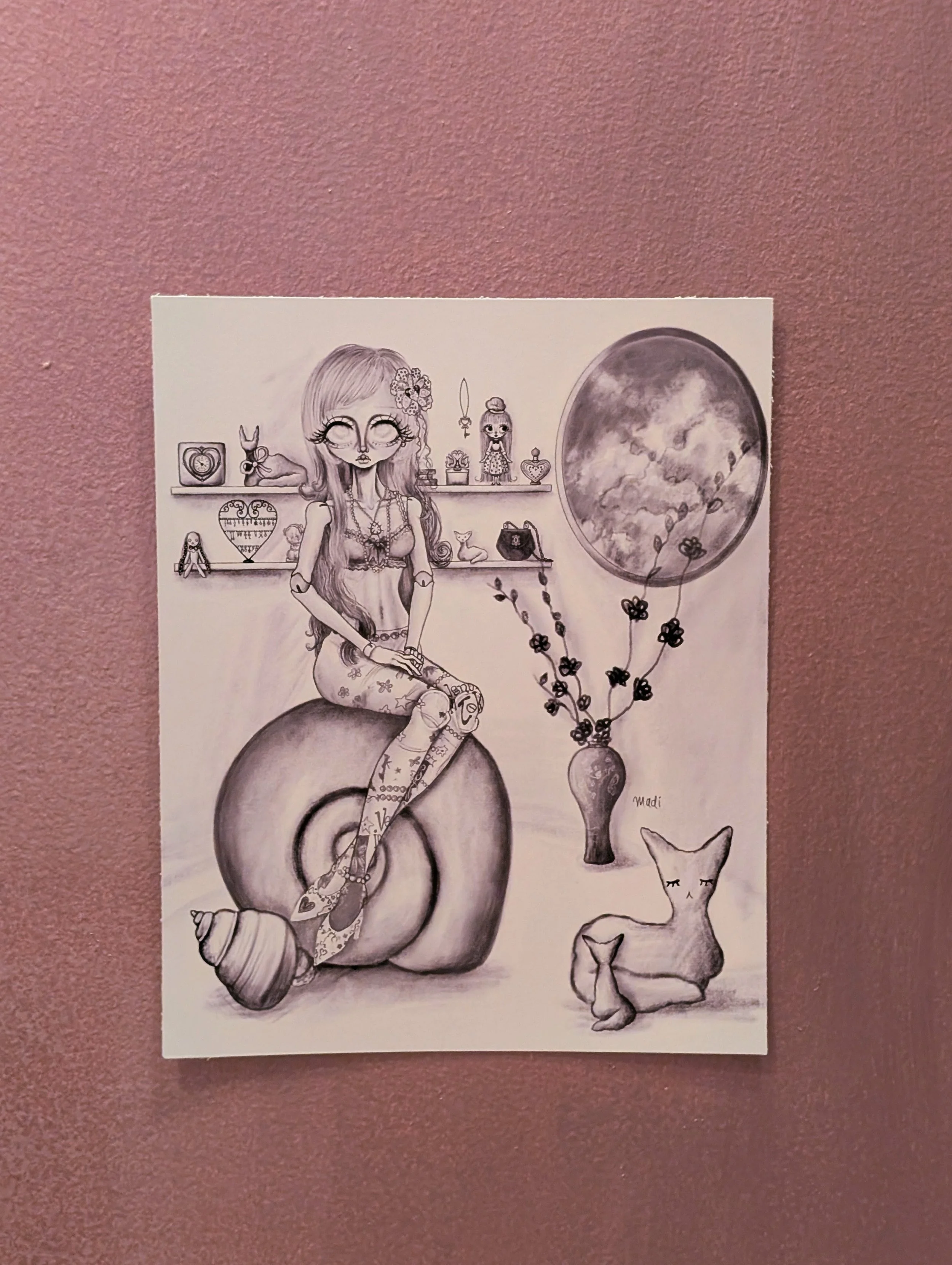 Venus in Her Bedroom print by Purple Vampire Doll