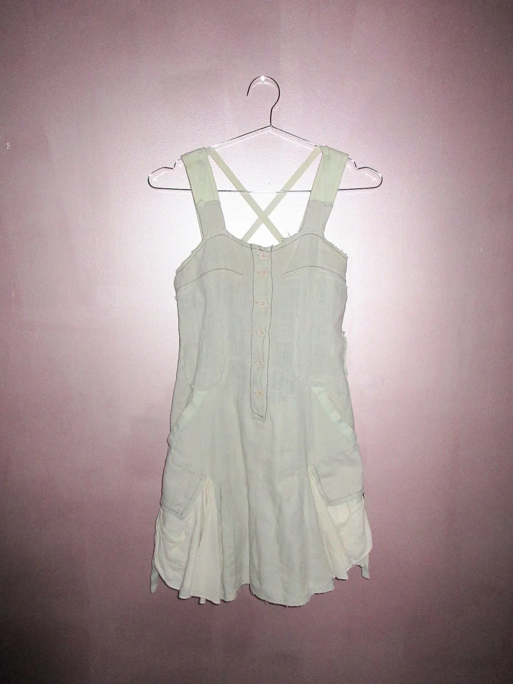 illocana Excellium Collection off-white linen cargo dress  Venus in Tokyo