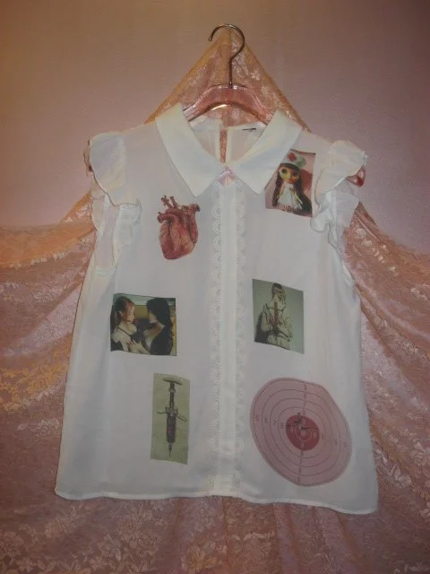 Candy Striper Twee Collared Blouse