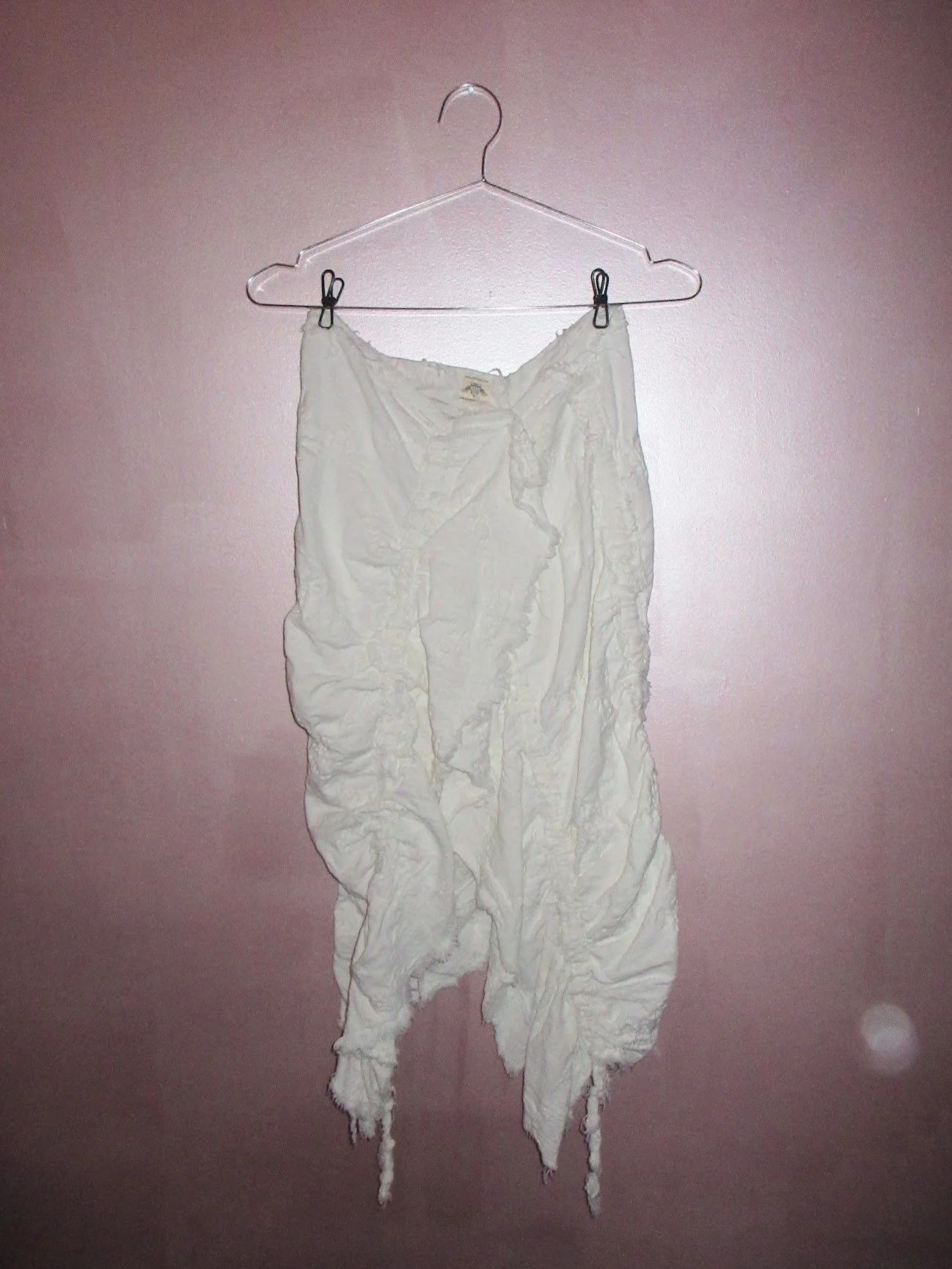 annielian.love Long white ruched skirt