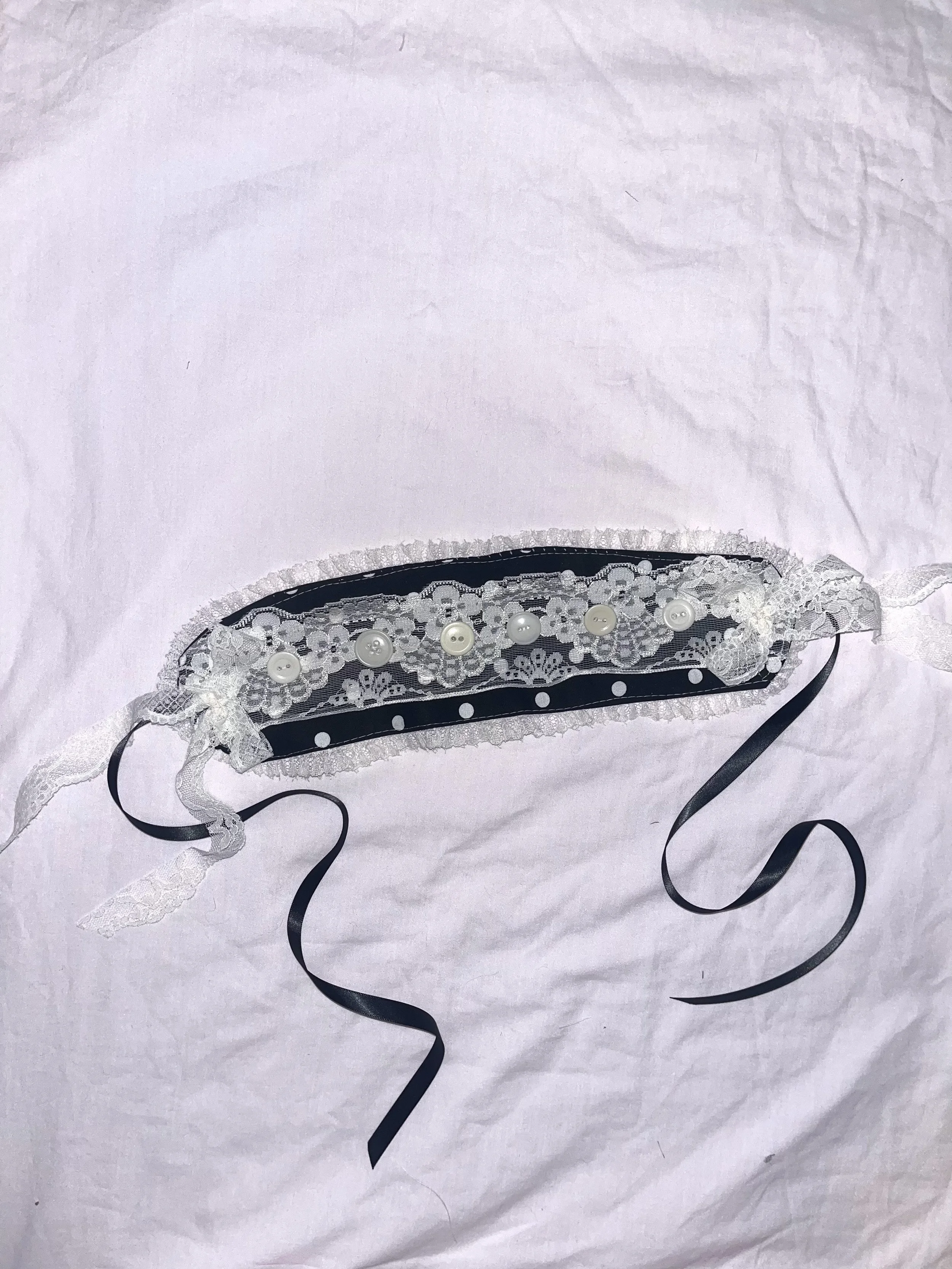 faeble Black Button Headband