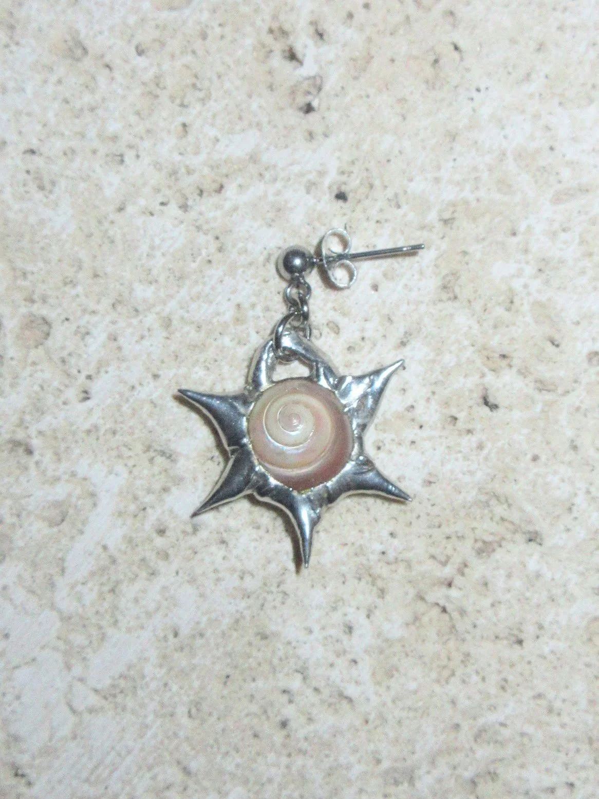 my dearest world spikey Spiral Shell Earring
