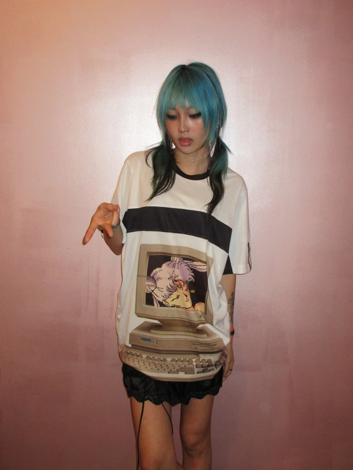 Lateagainstudios keyboard anime girl adidas jersey