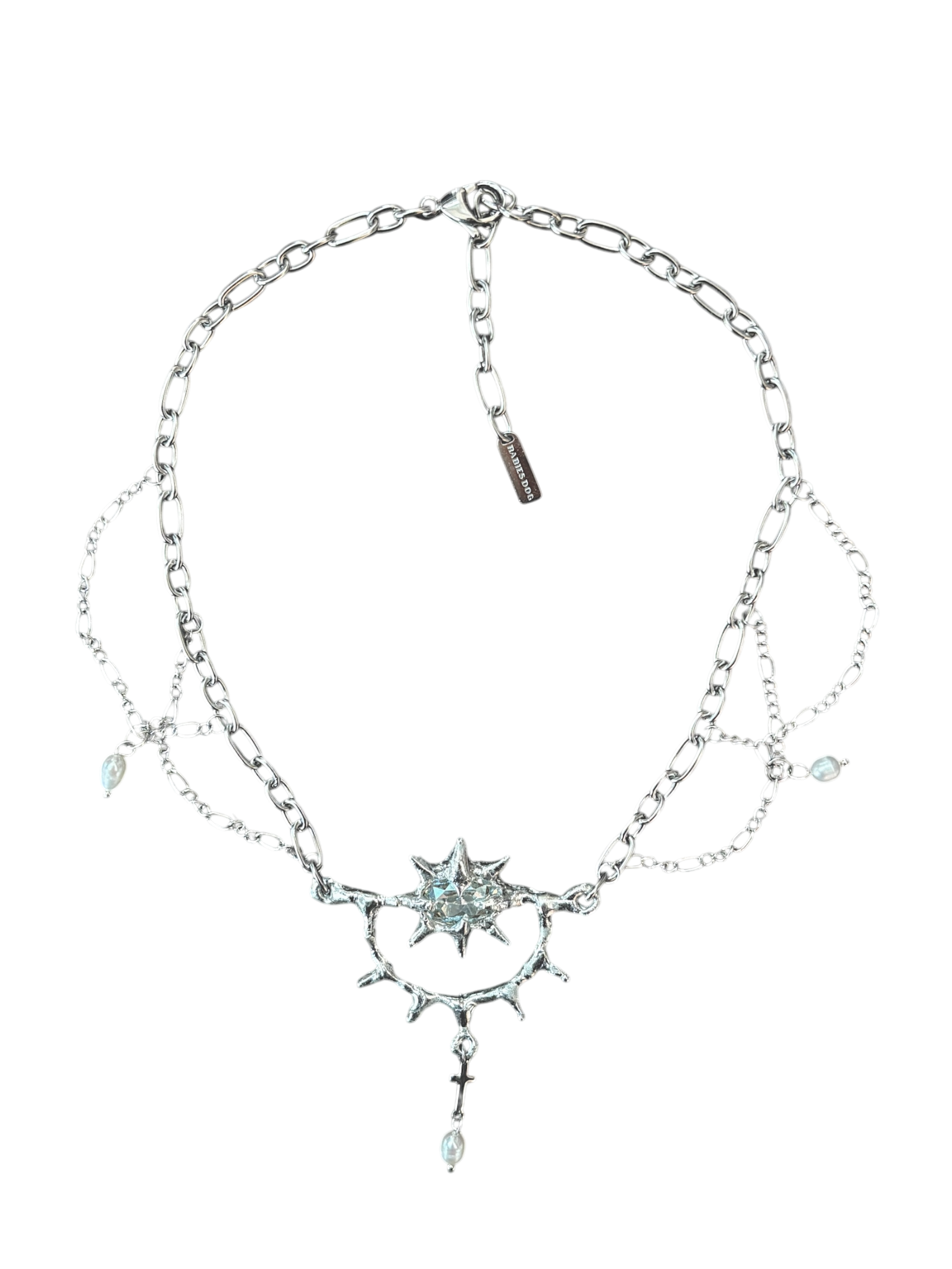 rabies dog Teary Blue Necklace