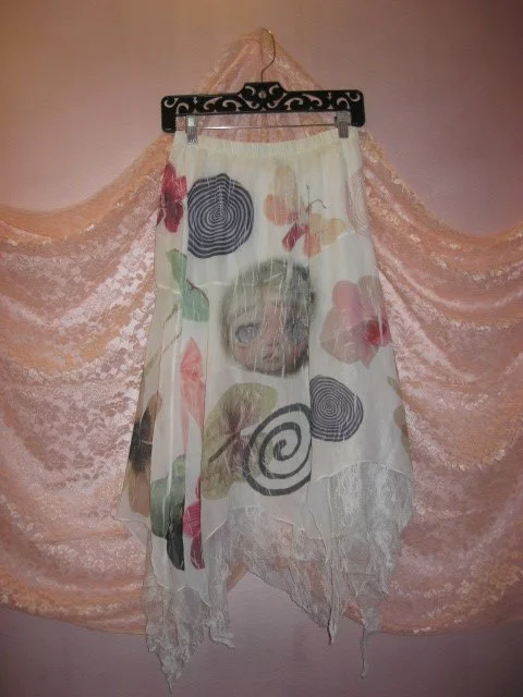 floral and spiral fairy skirt