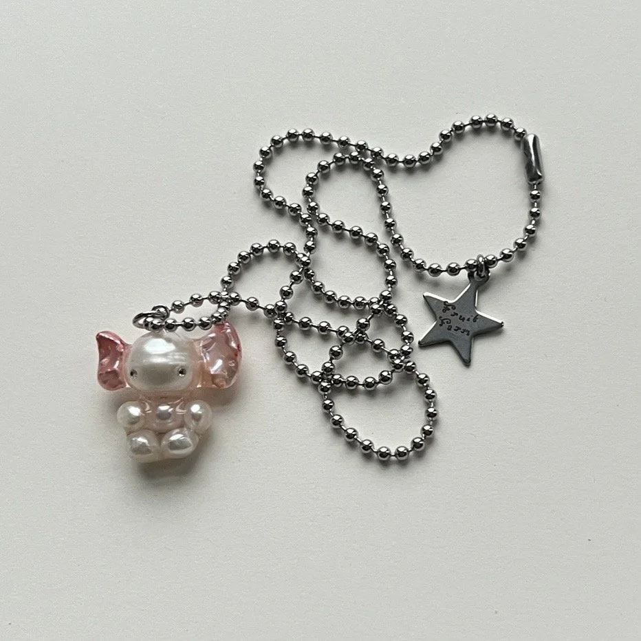 Fruit Farm Pink Pearl Golblin Necklace