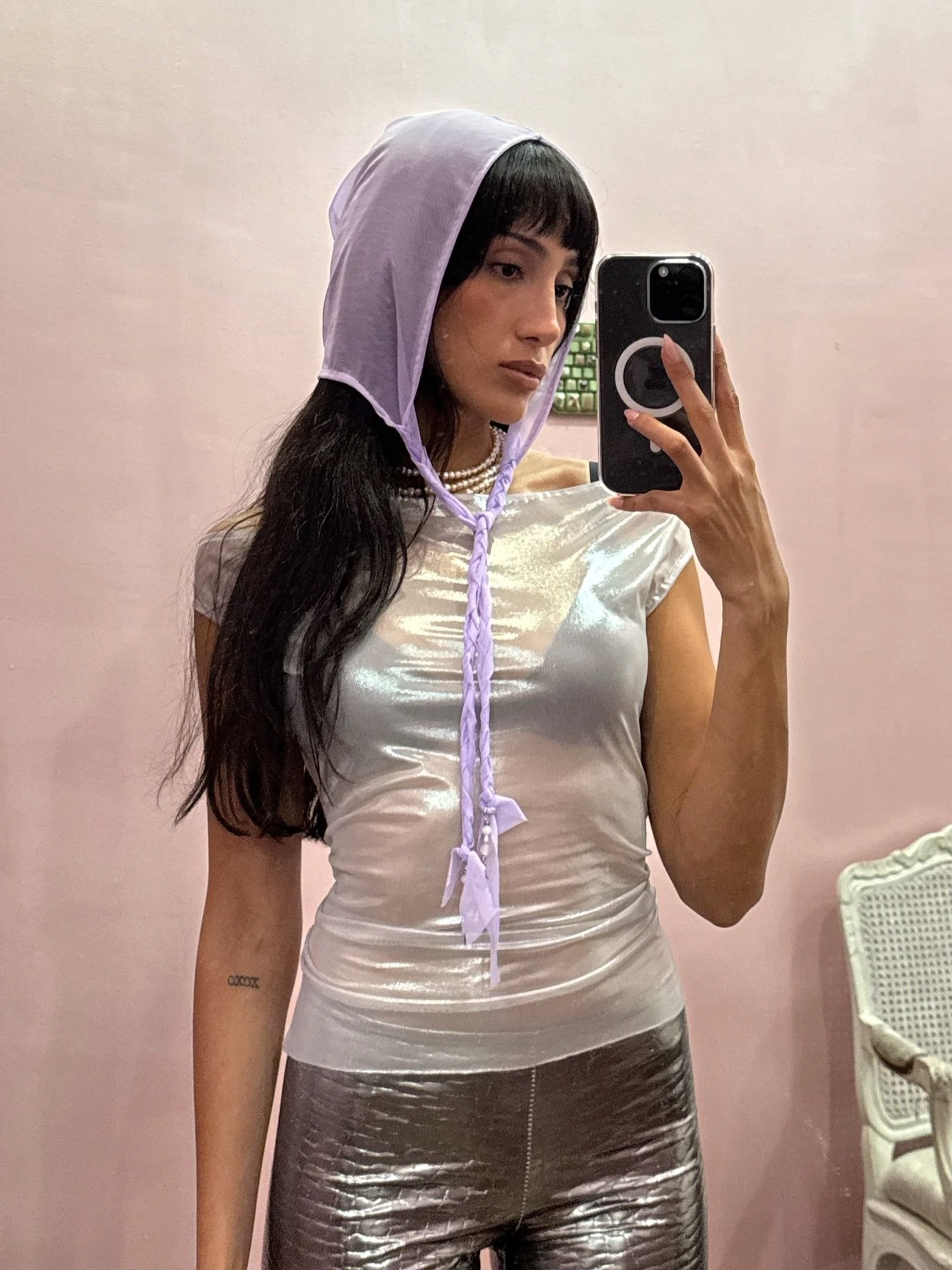 nausicaa lilac nyx hood with beaded detail