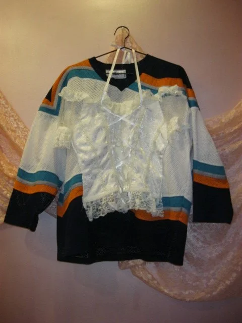 3R Jersey Long Sleeve with White Corset