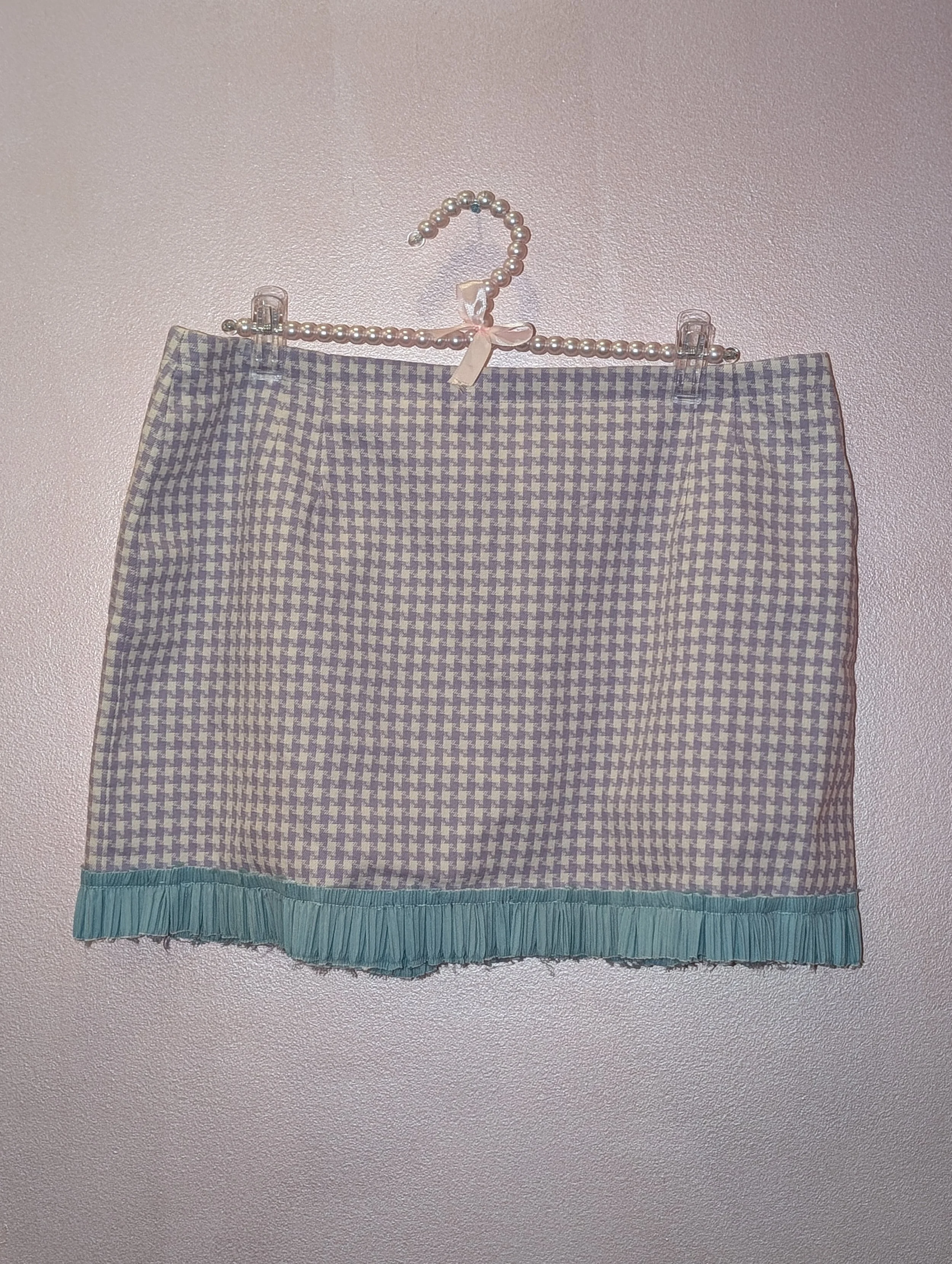 Megan O'Cain Lavender Houndstooth Skirt