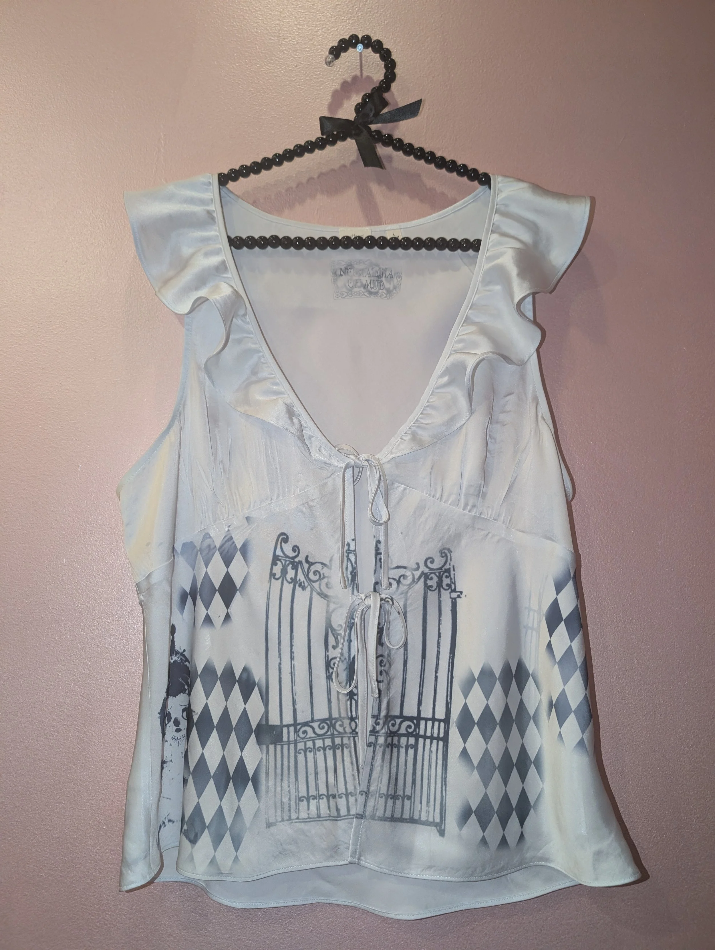 Nostalgia of Mudd Blythe Clown Tie up blouse
