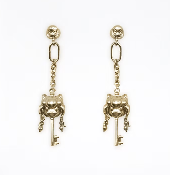 gabrielle rosenstein gold Key Drop Earring