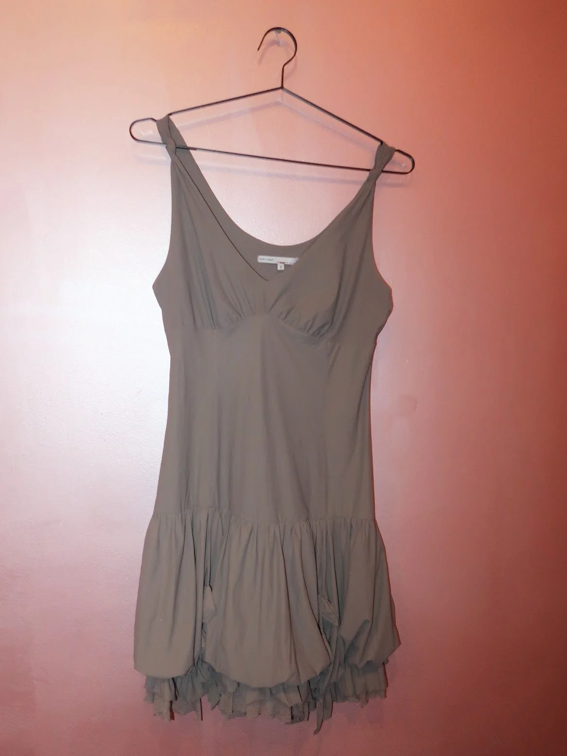 illocana Sunlight taupe brown bubble dress