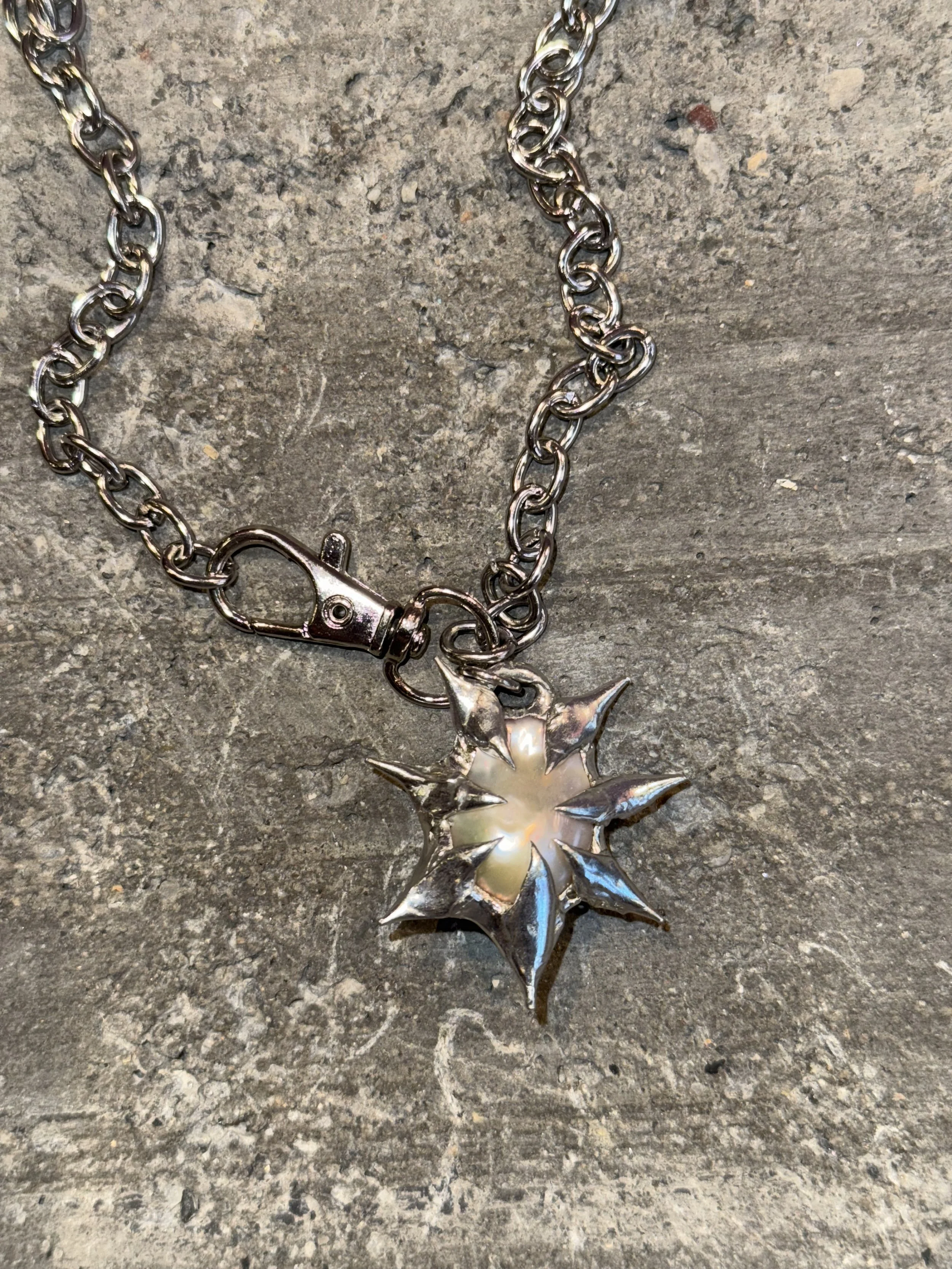 my dearest world Baroque Pearl Chain Necklace