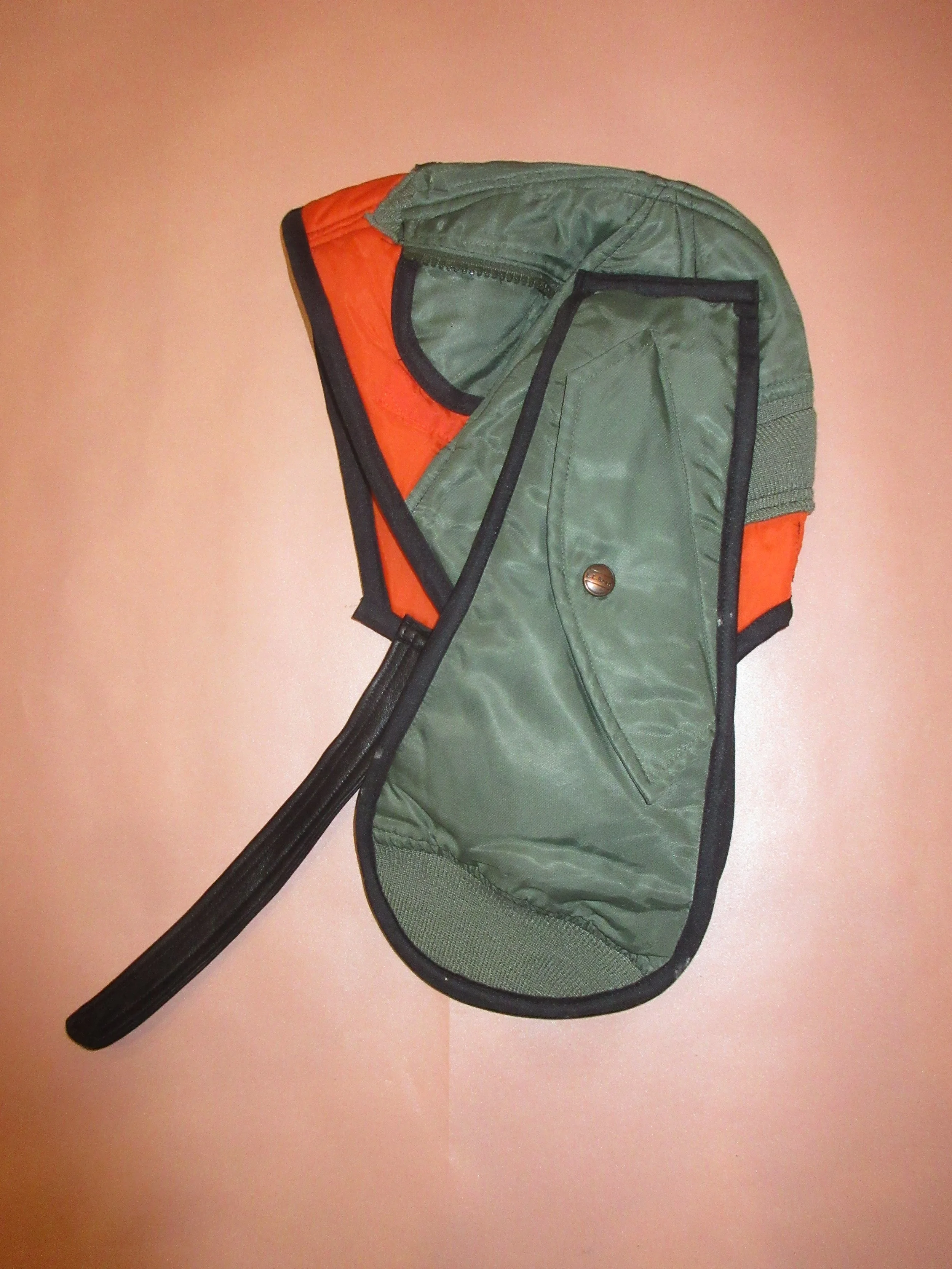 3r grey and orange bunny cap