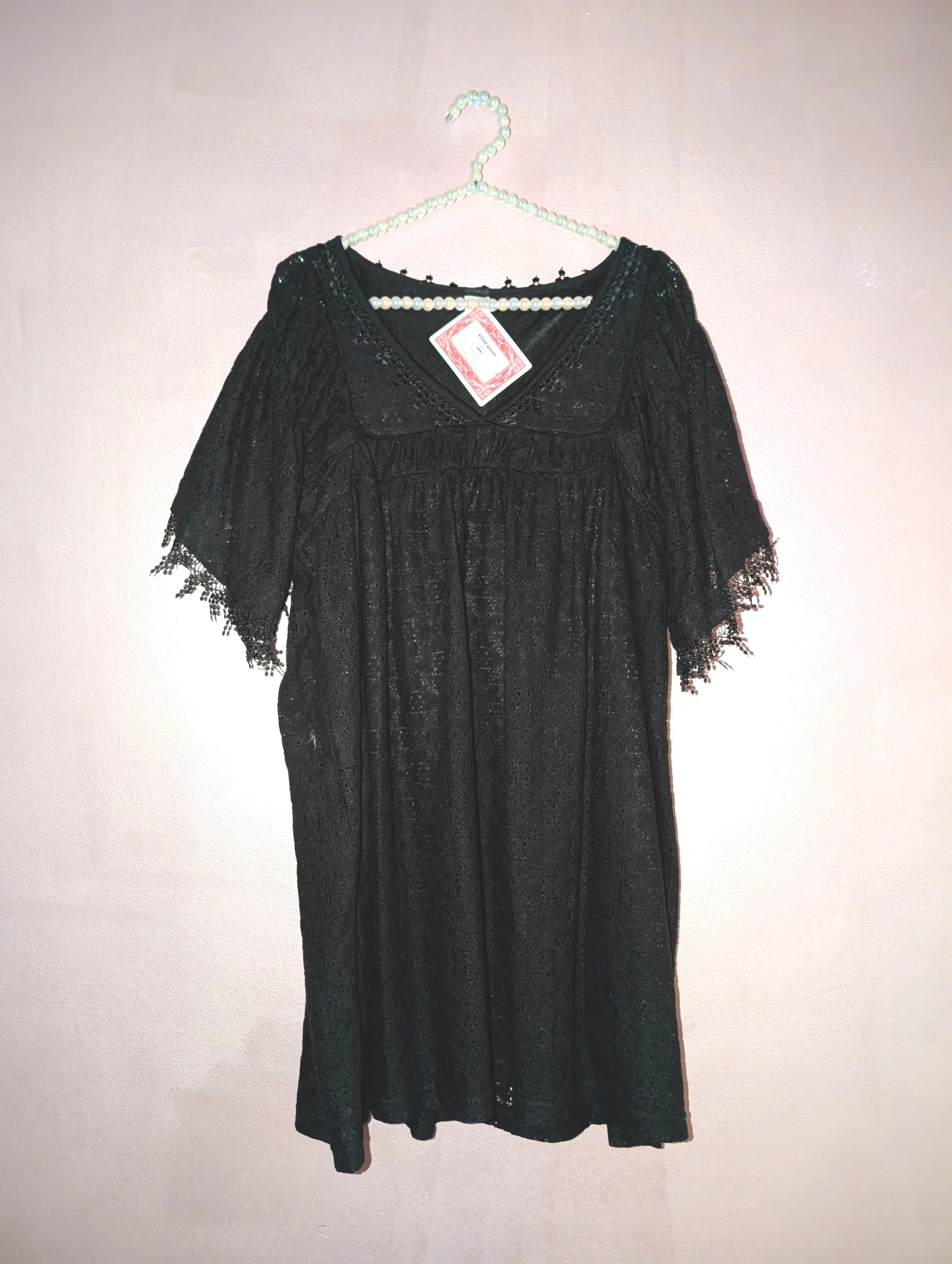 killah queen Axes Femme Black Lace Dress