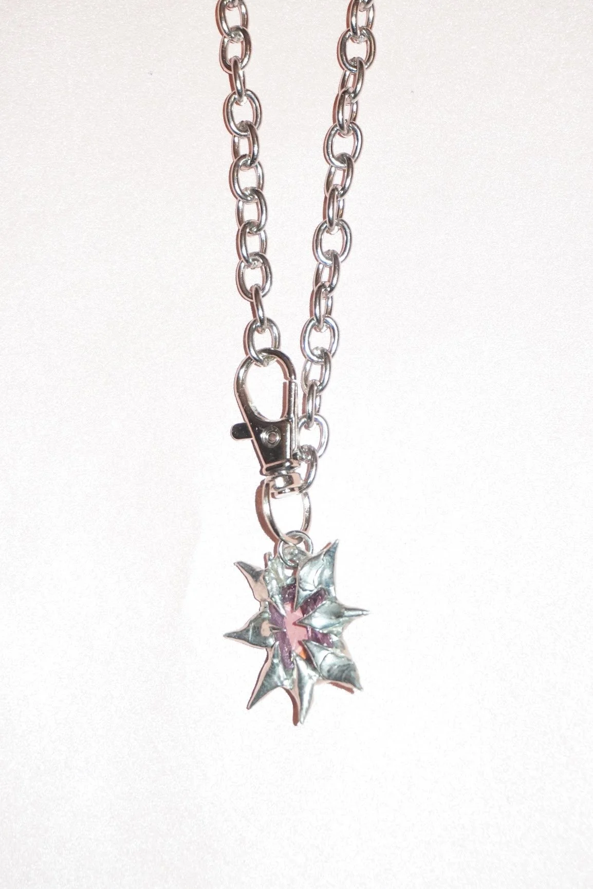 My Dearest World spiky gem chain necklace