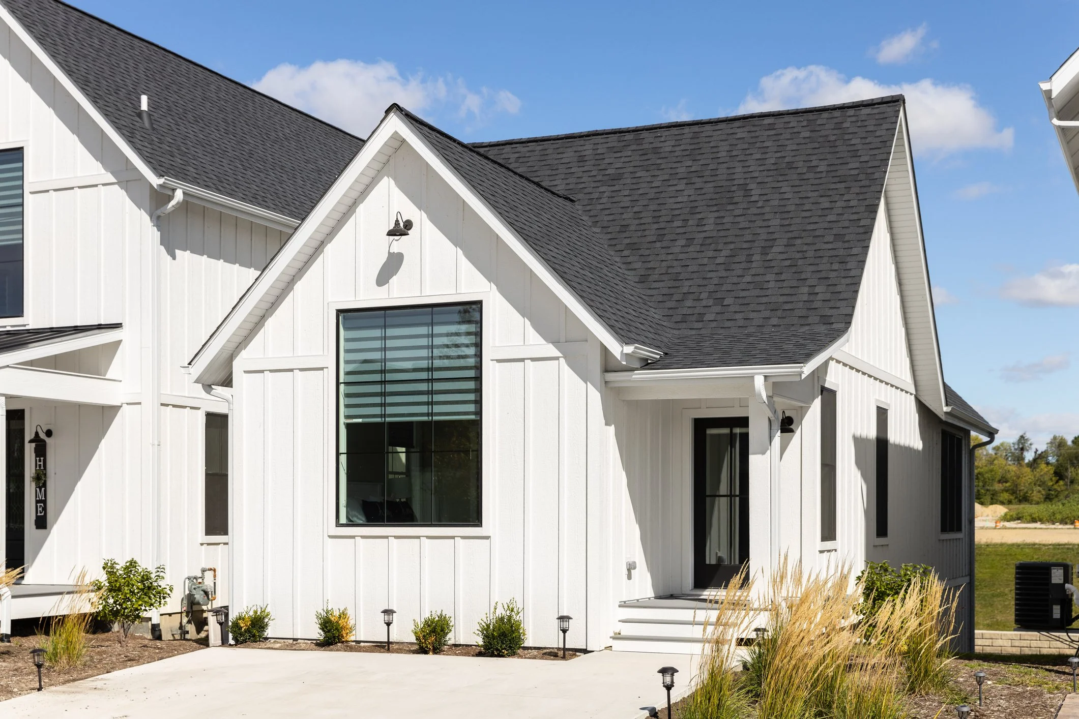 A ranch-style home in central Florida with gray siding.