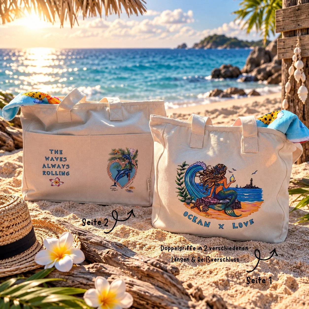 Strandtasche "Ocean x Love"