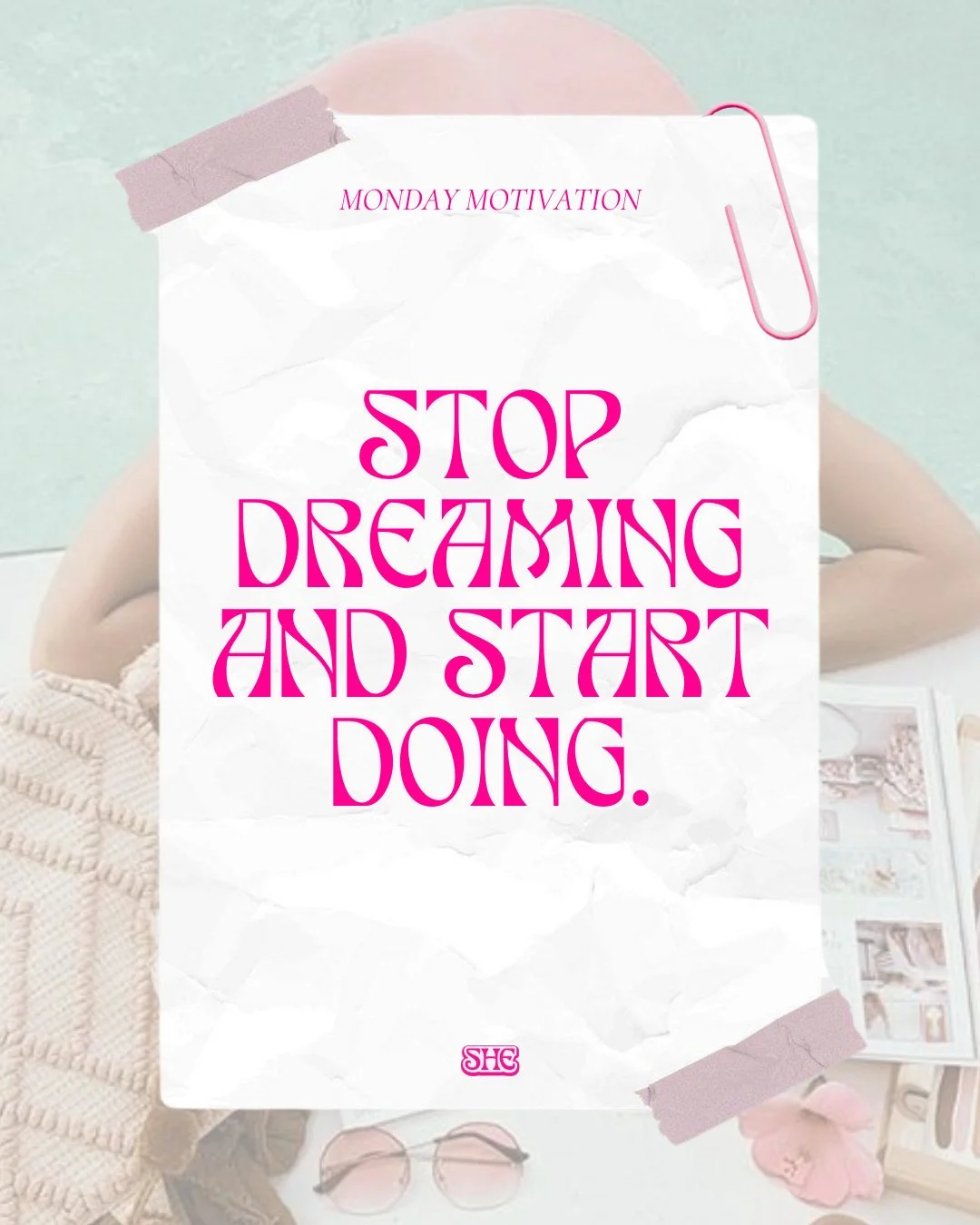 ✨ Monday Mindset reset⁠
Let this be your sign to stop overthinking, stop second-guessing, and start moving.⁠
⁠
Your dream business isn&rsquo;t waiting on a perfect plan &mdash; it&rsquo;s waiting on you to take the first messy, imperfect, wildly brav