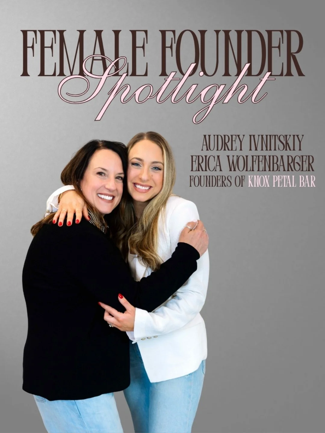 Female Founder Spotlight #05: Audrey &amp; Erica | Founders of Knox Petal Bar | @knoxpetalbar

Meet Audrey and Erica, the mother-daughter duo behind Knox Petal Bar 🌷✨

They started because Audrey couldn't find what she was looking for when planning 