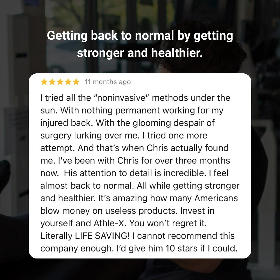 🚨 From &ldquo;surgery feels like my only option&rdquo; to &ldquo;I feel almost back to normal&rdquo; 💪✨ 

Another powerful reminder of why AthleX exists. People often come to us after trying everything else without lasting results. At AthleX the fo