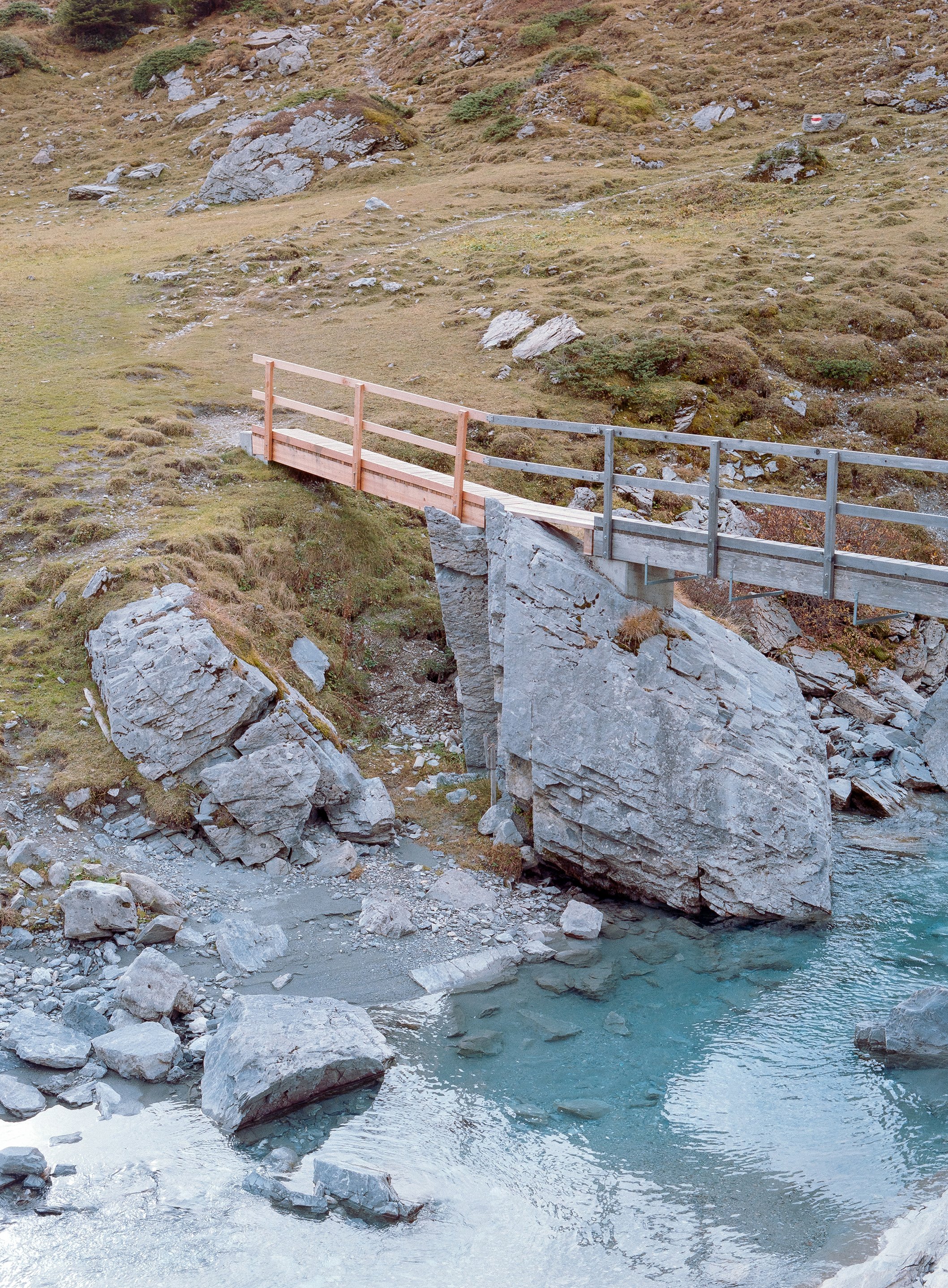 Bridge Repair, Unterer Segnesboden, Switzerland. November 2024