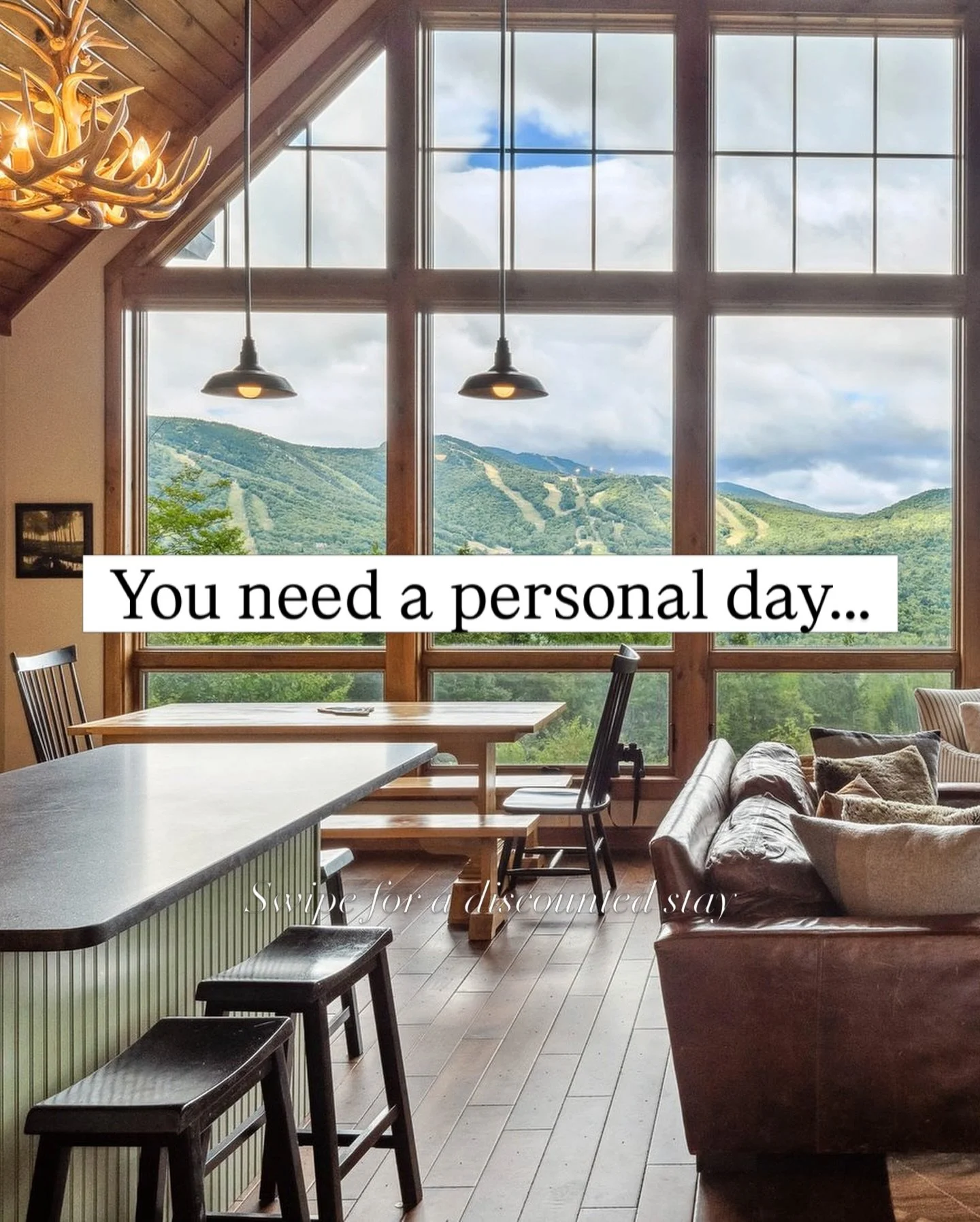 We&rsquo;re just going to say it, you need a personal day (who doesn&rsquo;t?) 

Spring is a time for clarity, new beginnings and a mental refresh. What better place than in the mountains? It&rsquo;s quiet up here, see for yourself.

Use Code: PERSON