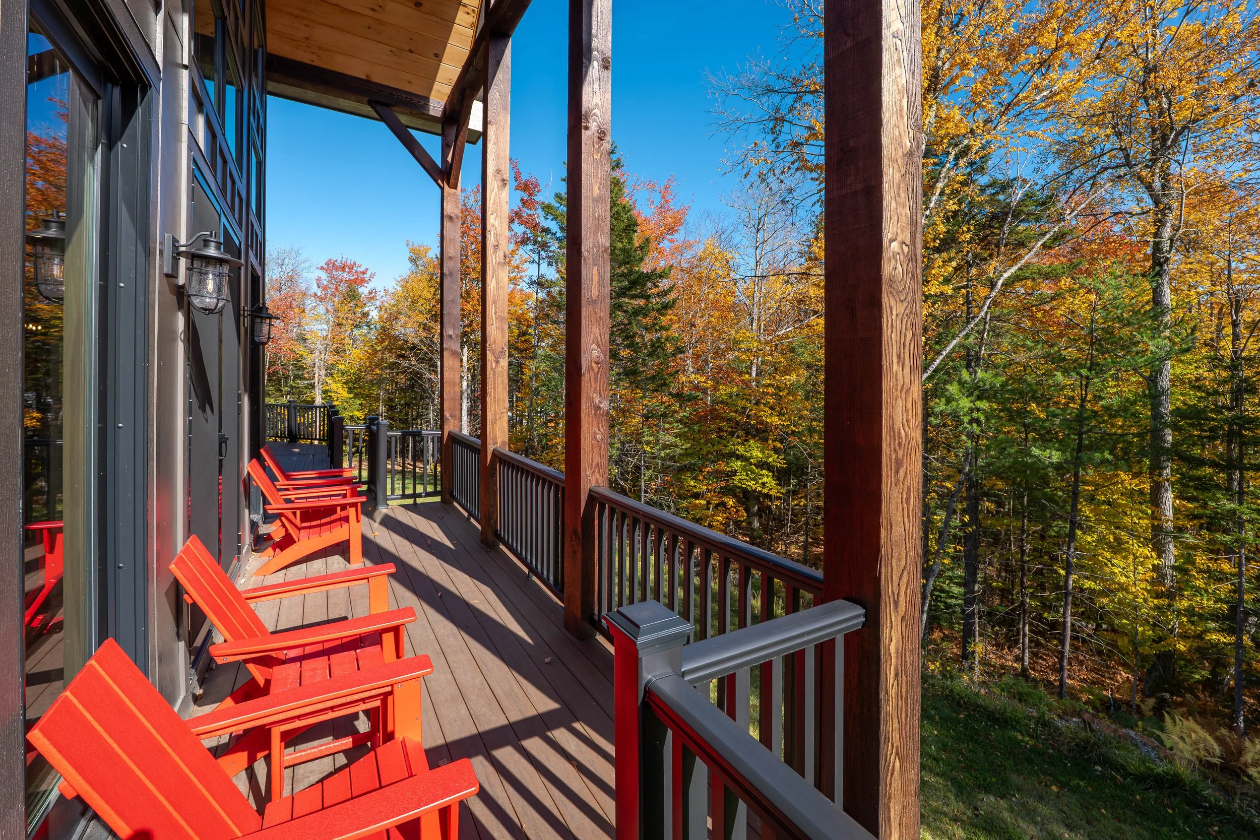 Step onto the deck and take in the colorful foliage and peaceful surroundings of your private mountain retreat.